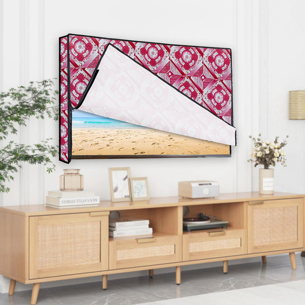 TINTON LIFE Premium Quality Wrinkle Free Polycotton Indoor TV Dustproof Cover Cloth(Bird, 55