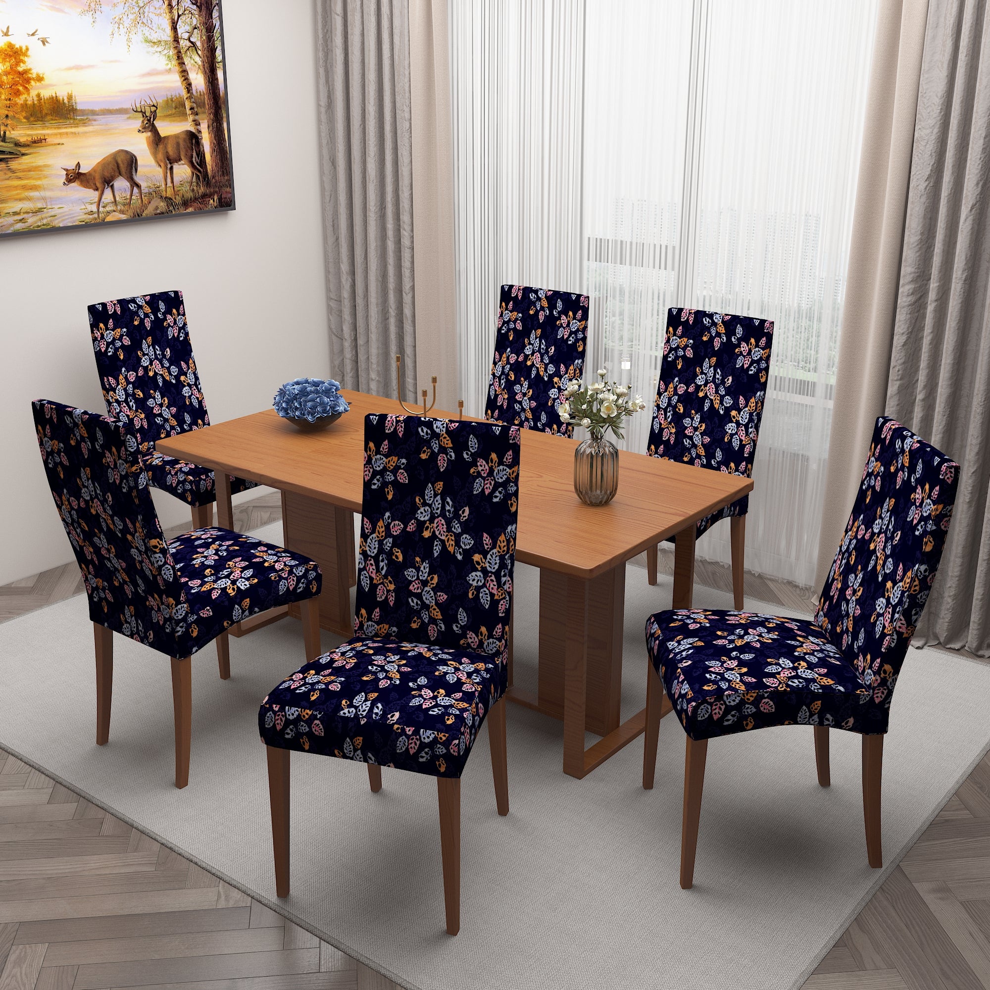 Polyester Spandex Stretchable Printed Chair Cover, MG01