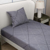 Printed Square Design Bedsheet With Pillow Covers CHP20 | Dream Care