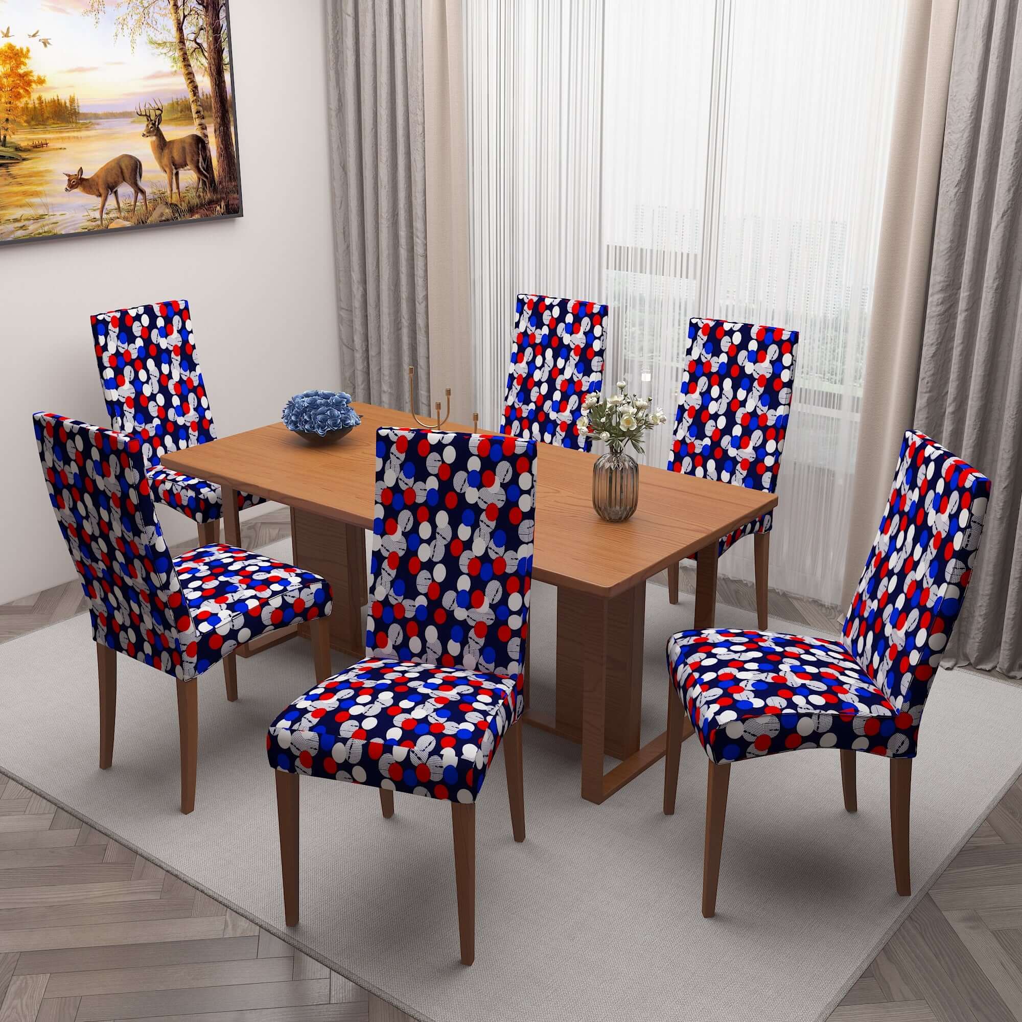 Polyester Spandex Stretchable Printed Chair Cover, MG20