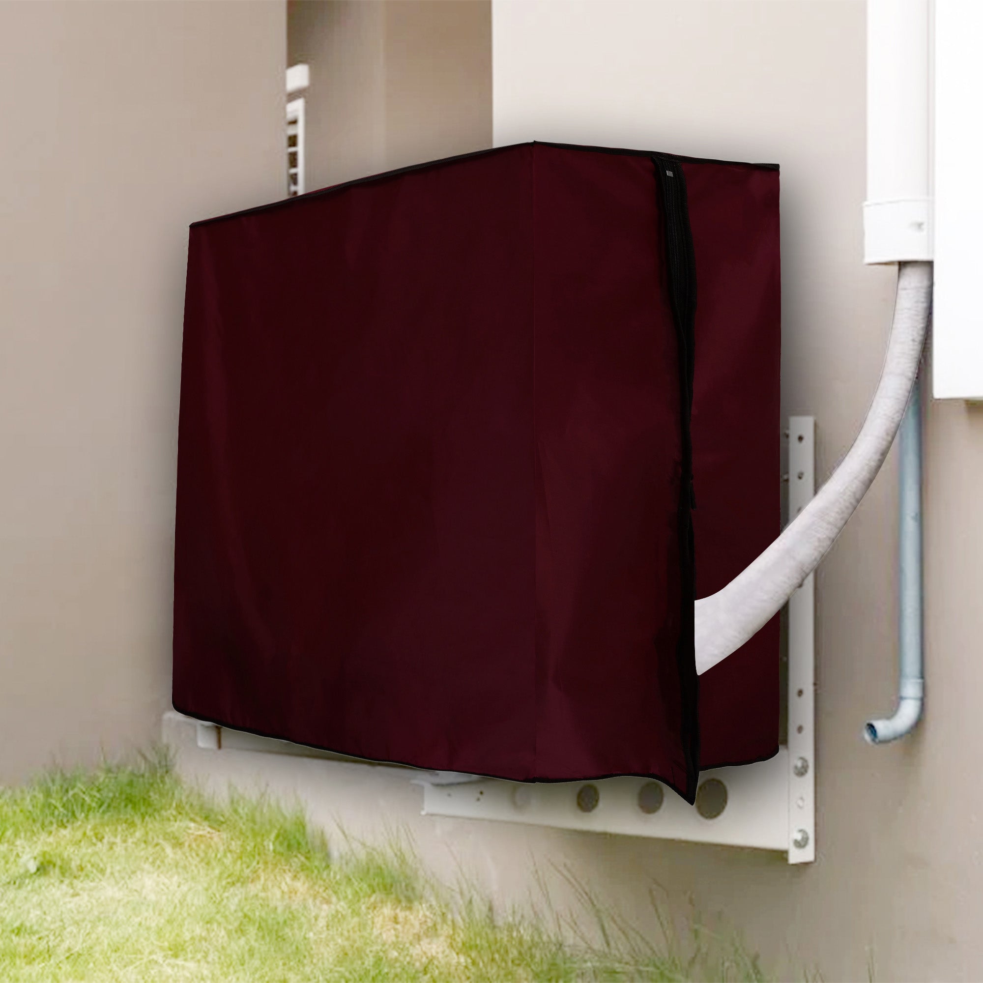 Waterproof and Dustproof Split Outdoor AC Cover, Maroon