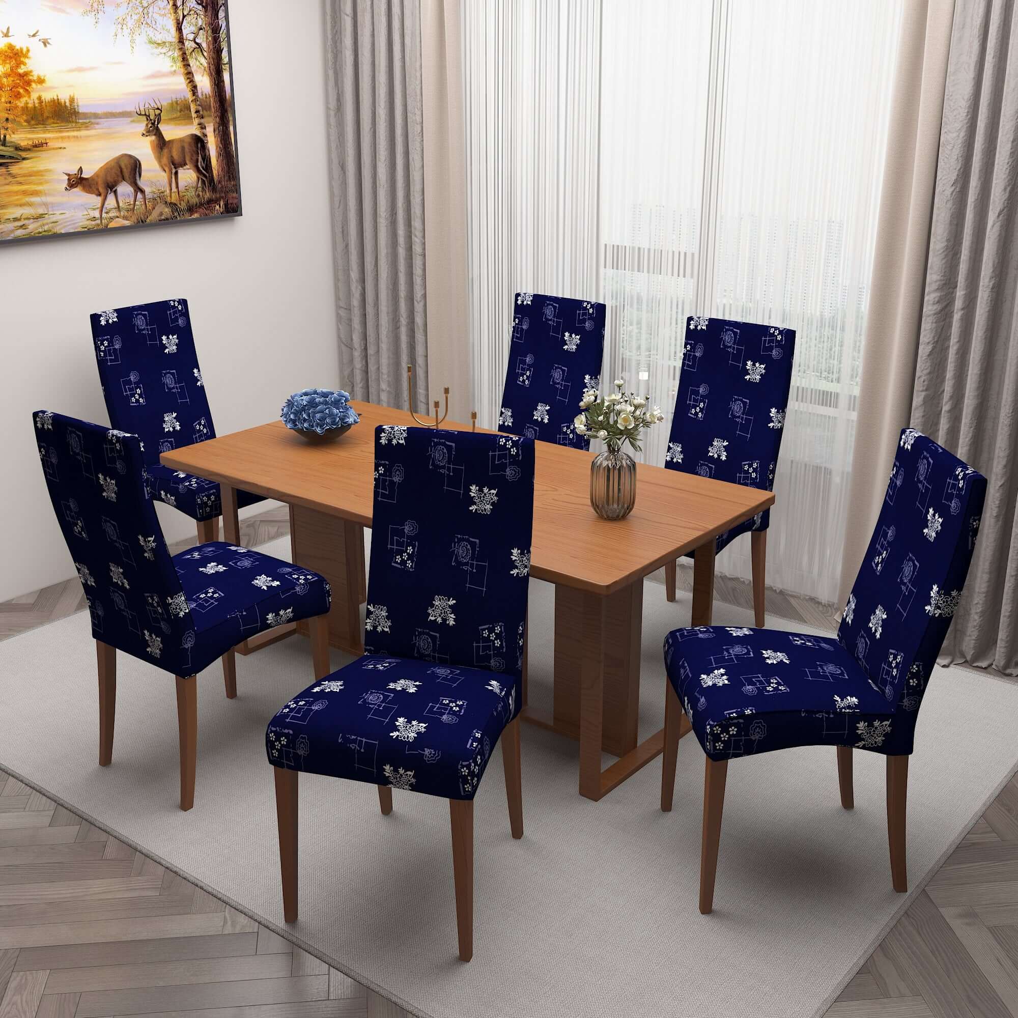 Polyester Spandex Stretchable Printed Chair Cover, MG16