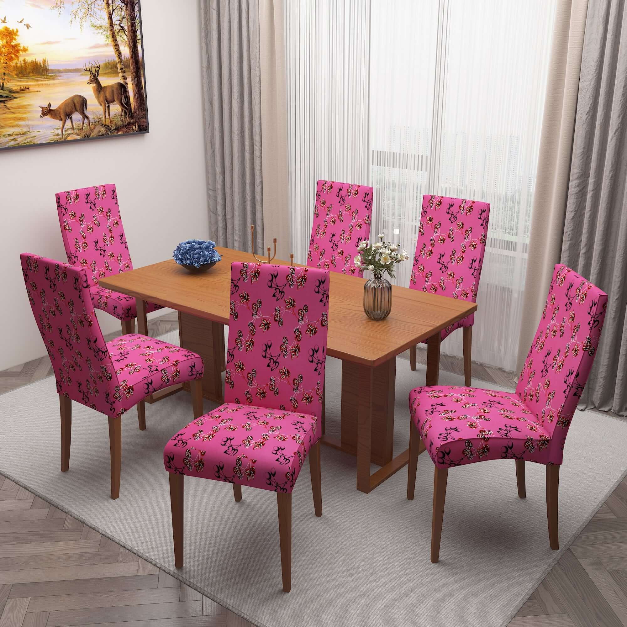 Polyester Spandex Stretchable Printed Chair Cover, MG40