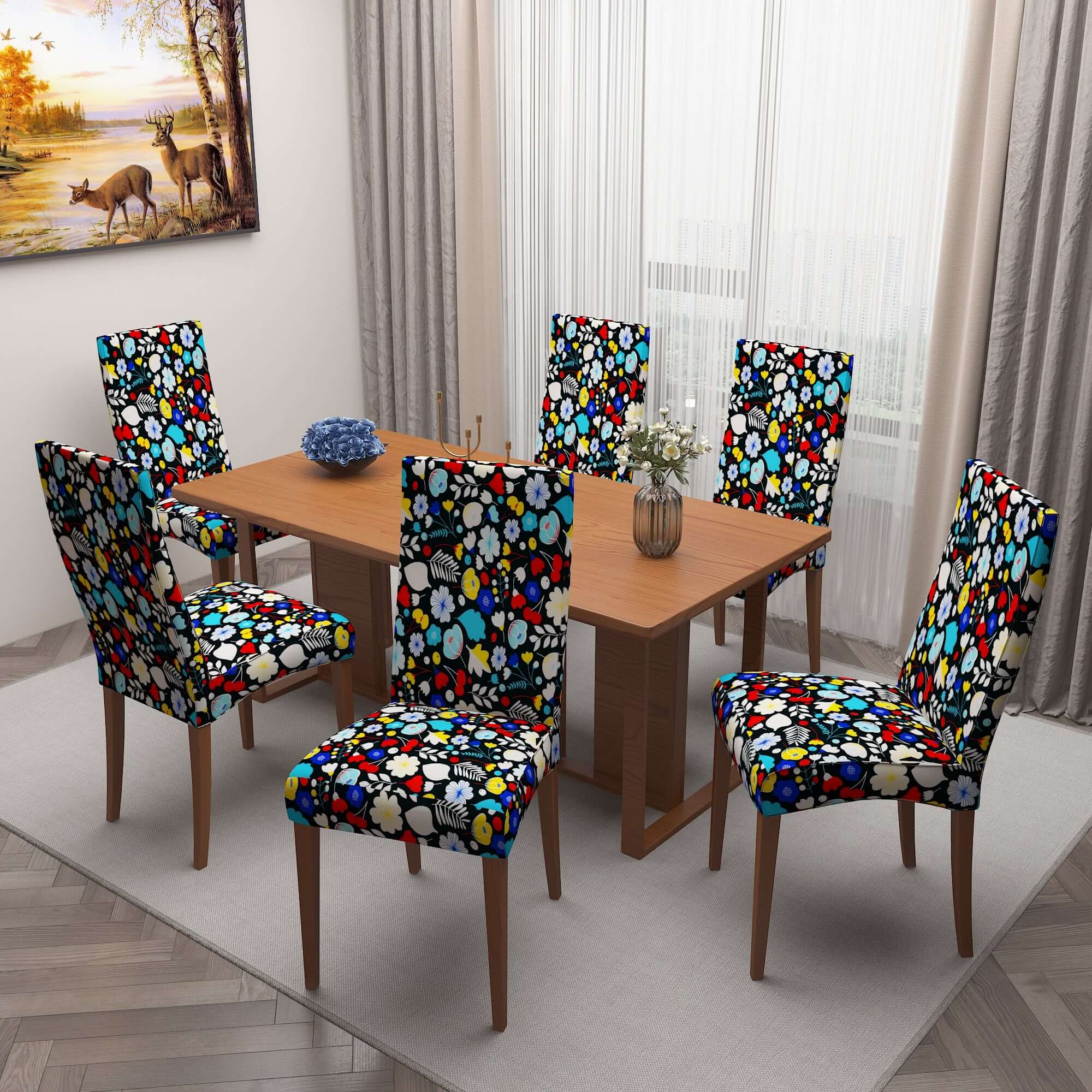 Polyester Spandex Stretchable Printed Chair Cover, MG05