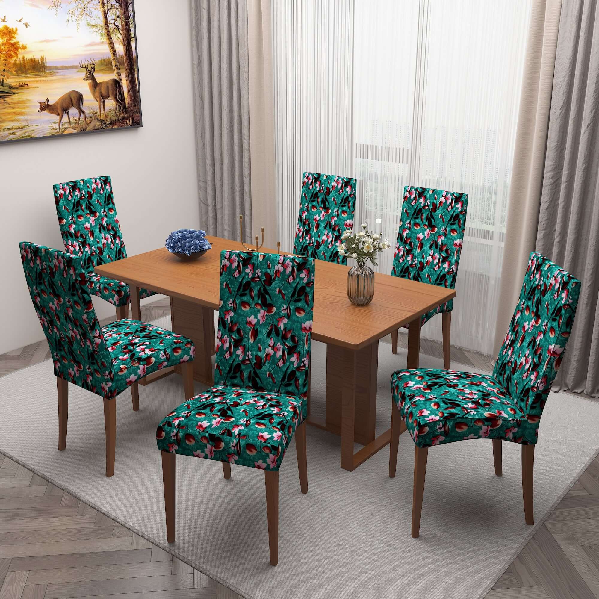 Polyester Spandex Stretchable Printed Chair Cover, MG11