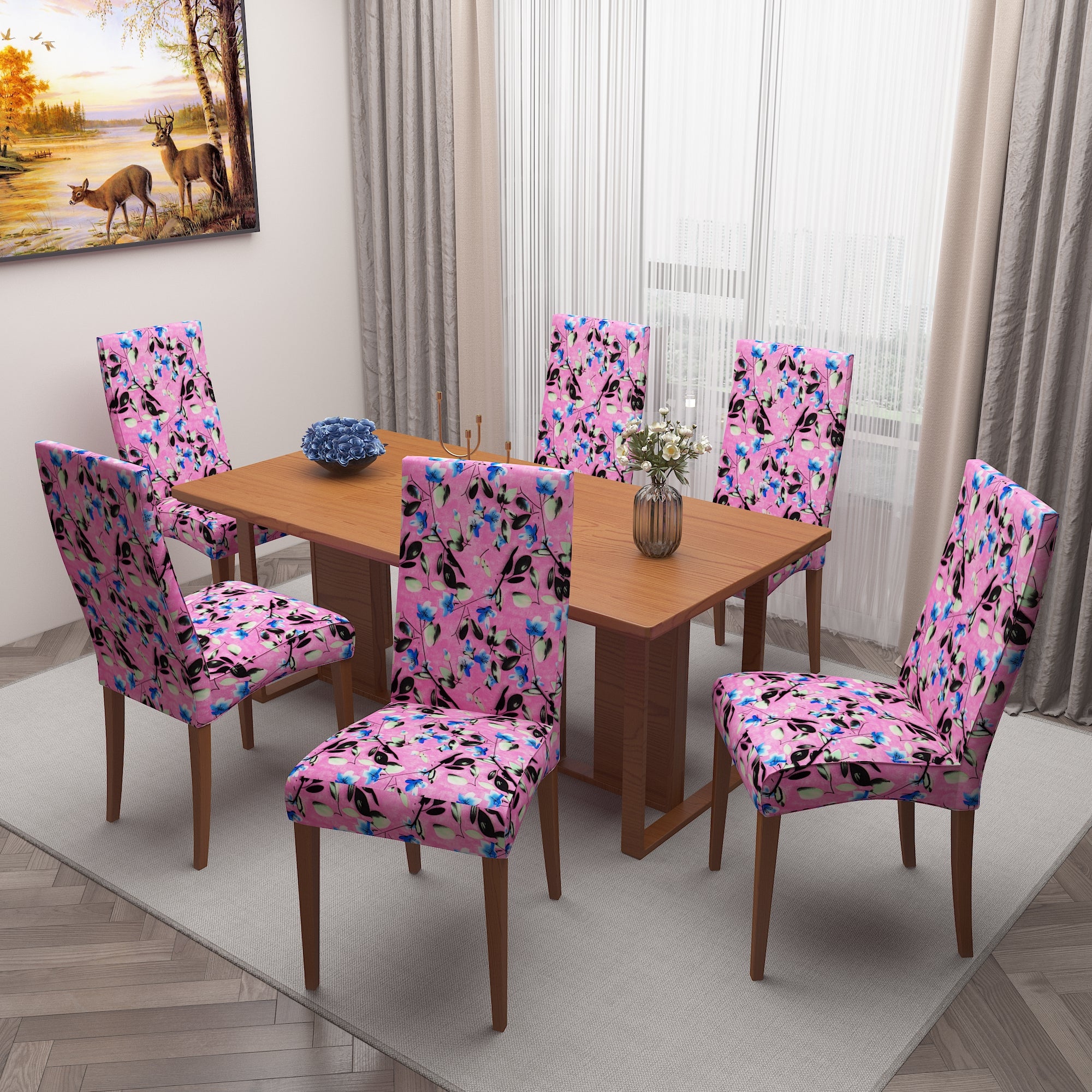 Polyester Spandex Stretchable Printed Chair Cover, MG12