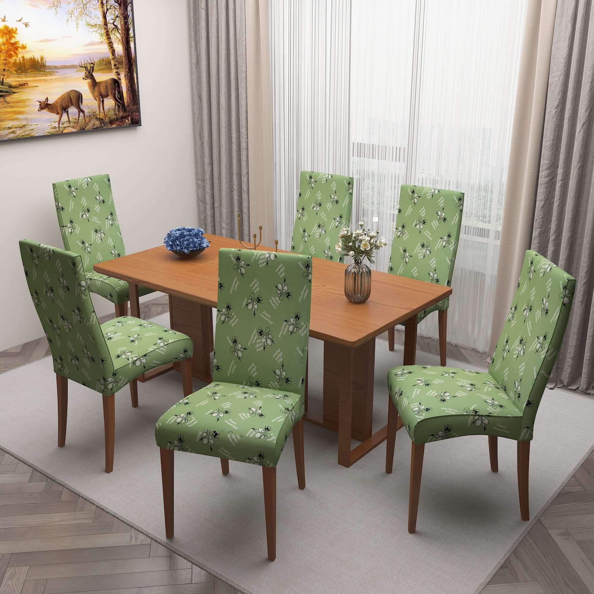Polyester Spandex Stretchable Printed Chair Cover, MG36
