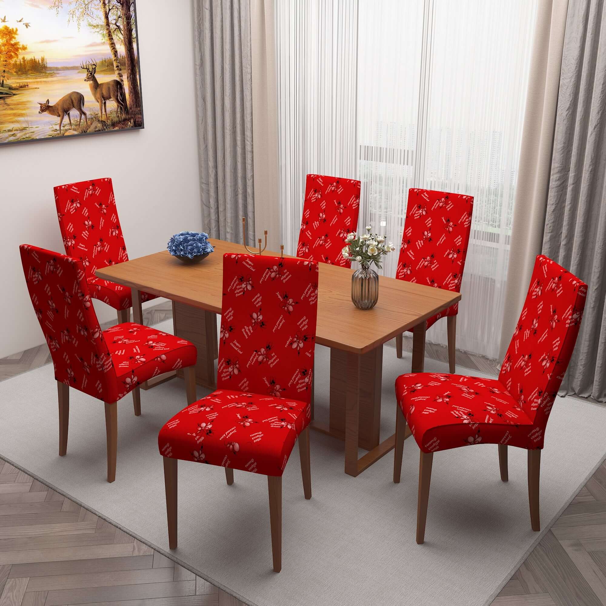 Polyester Spandex Stretchable Printed Chair Cover, MG34