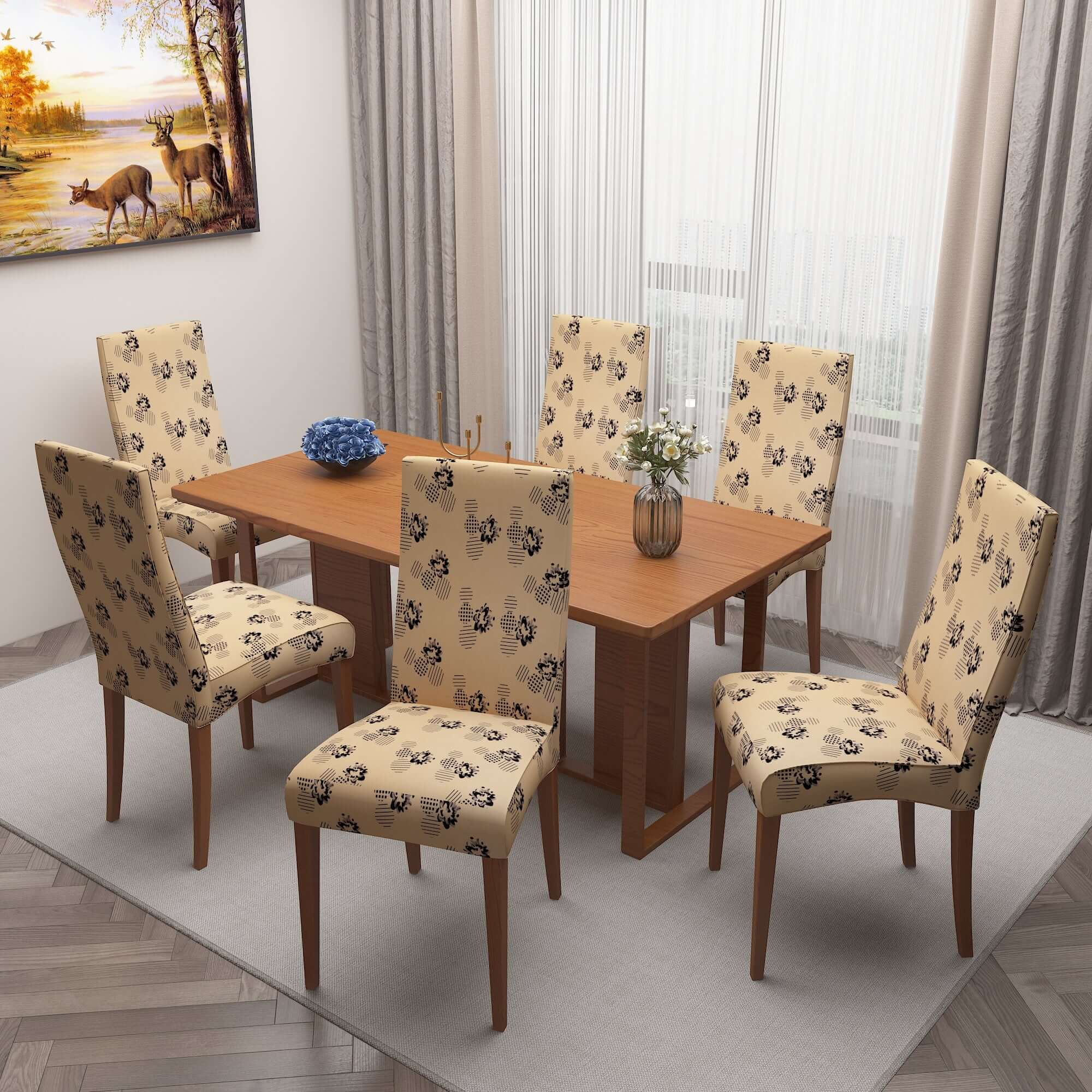 Polyester Spandex Stretchable Printed Chair Cover, MG22