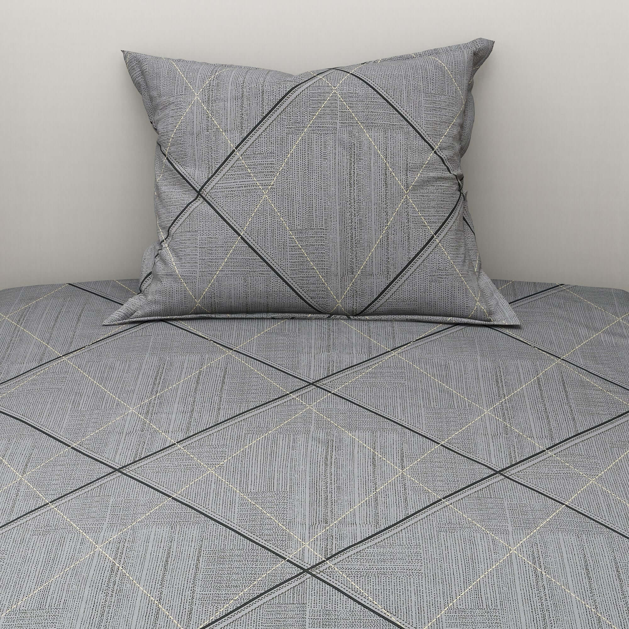 Printed Cross Design Bedsheet With Pillow Covers CHP24 | Dream Care