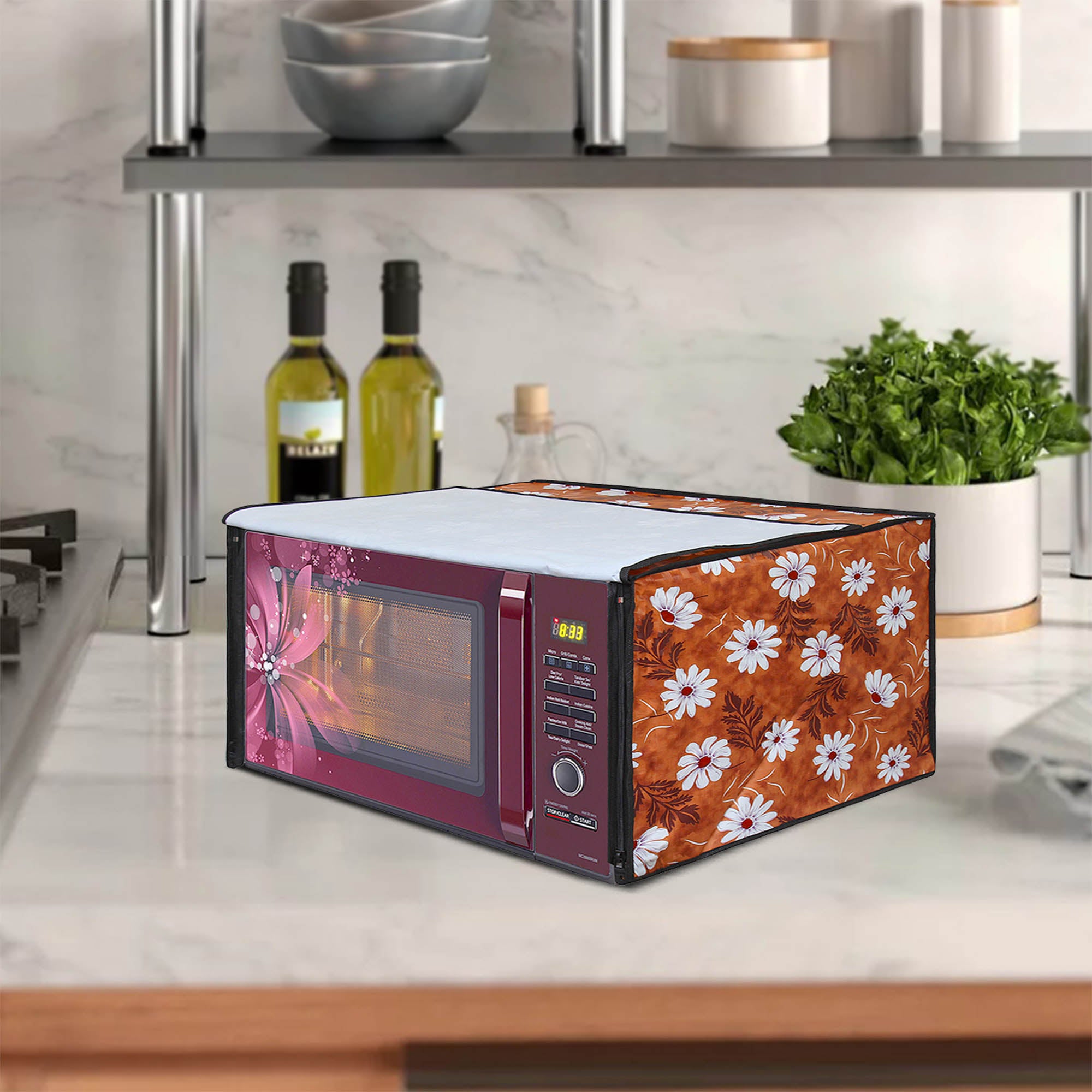 Microwave Oven Cover With Adjustable Front Zipper, SA49