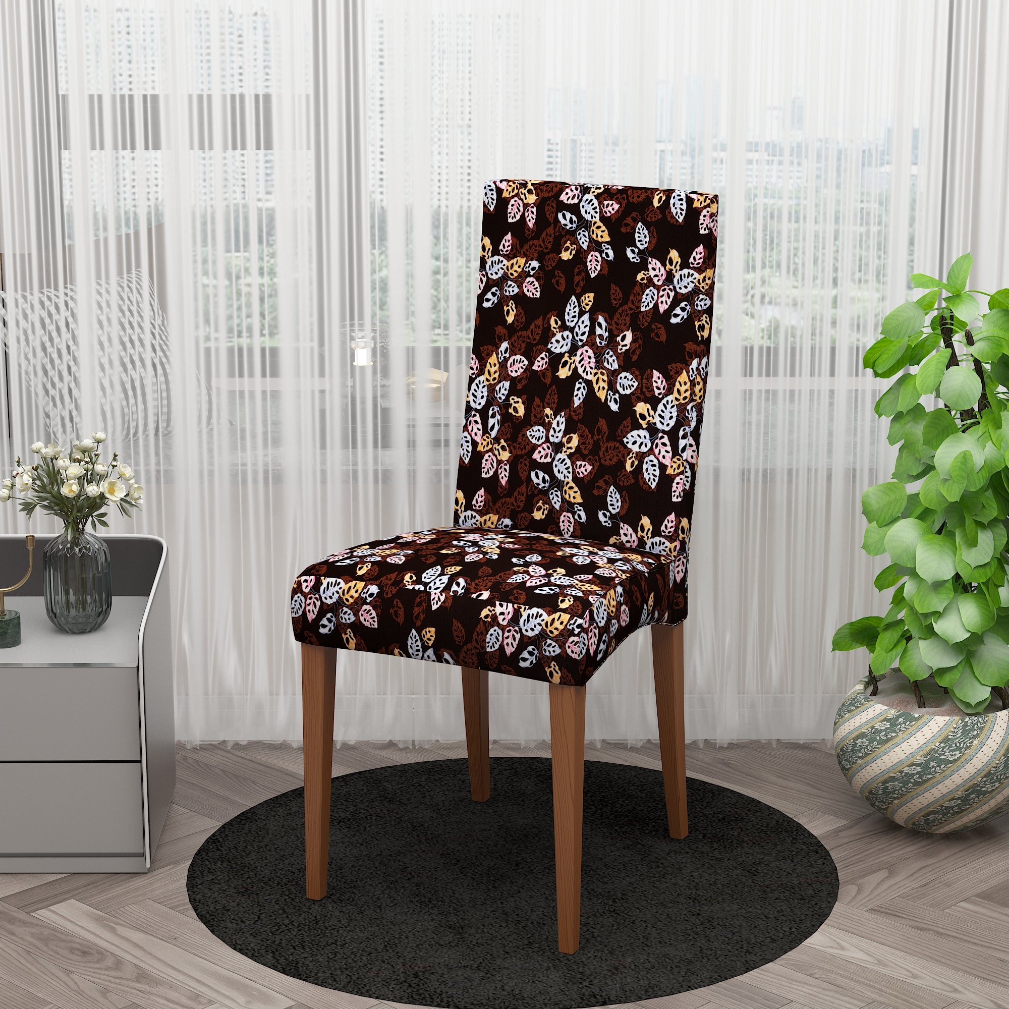 Polyester Spandex Stretchable Printed Chair Cover, MG02