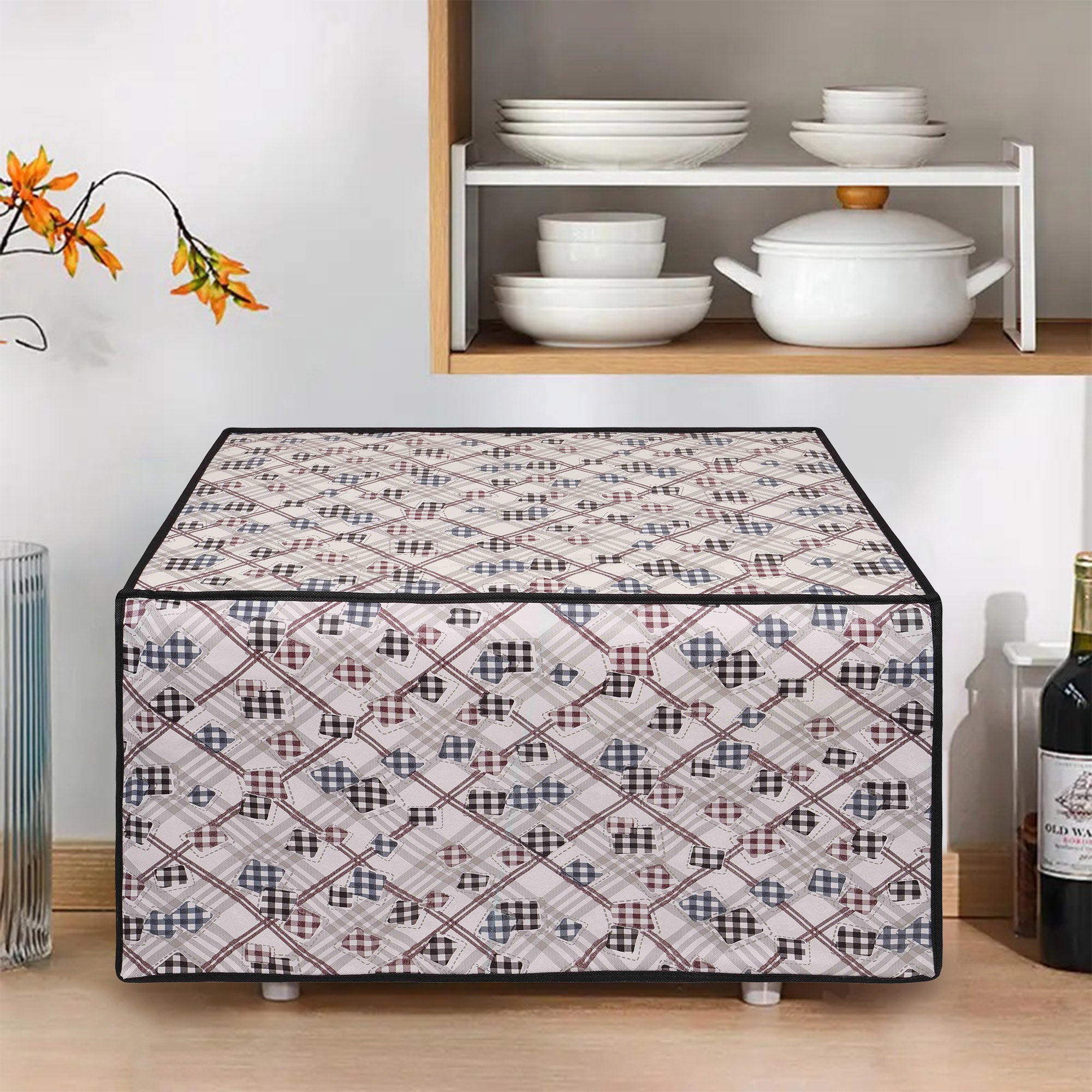Microwave Oven Cover With Adjustable Front Zipper, CA13