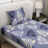 Colorful Printed Leaf Design Bedsheet With Pillow Covers | Dream Care