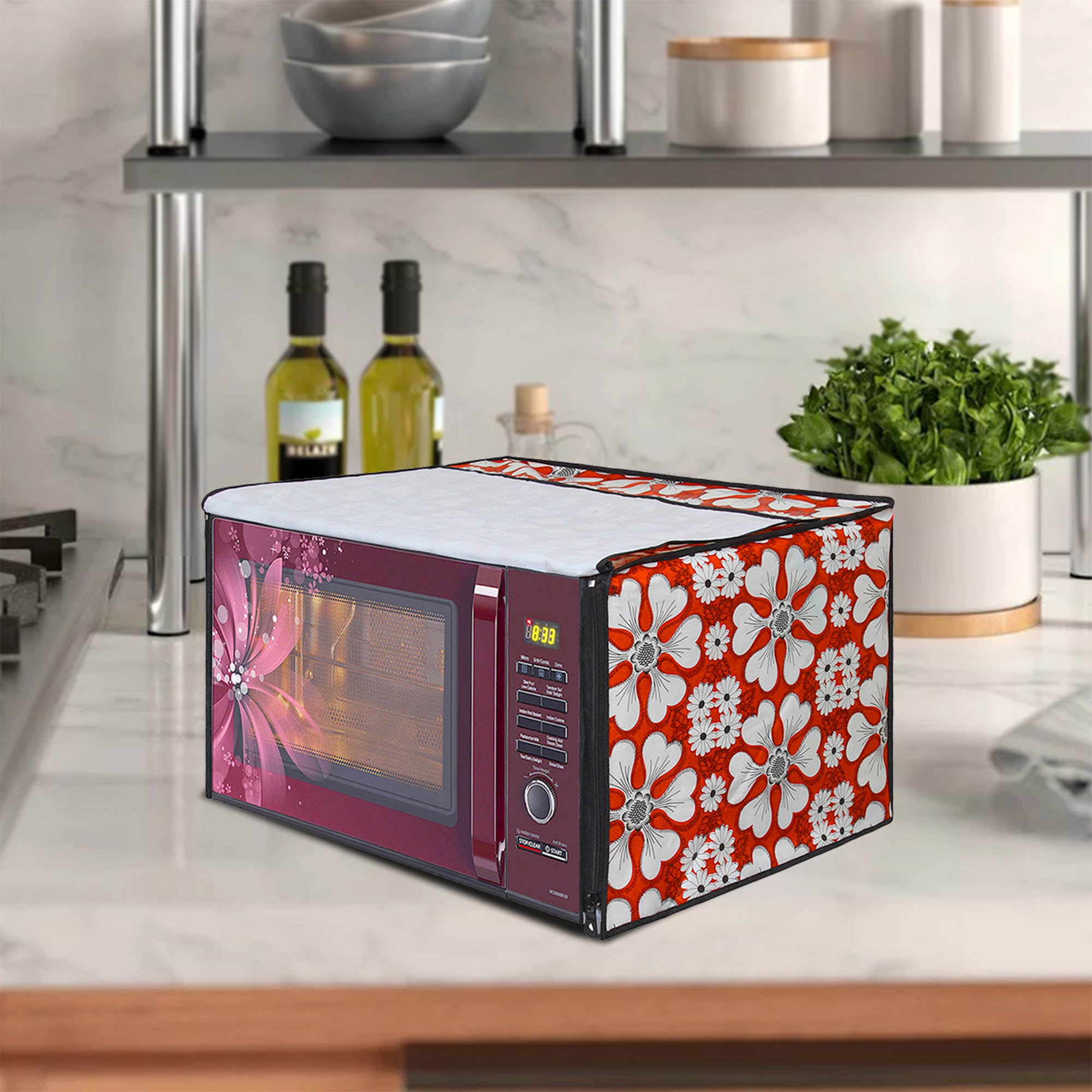 Microwave Oven Cover With Adjustable Front Zipper, SA60