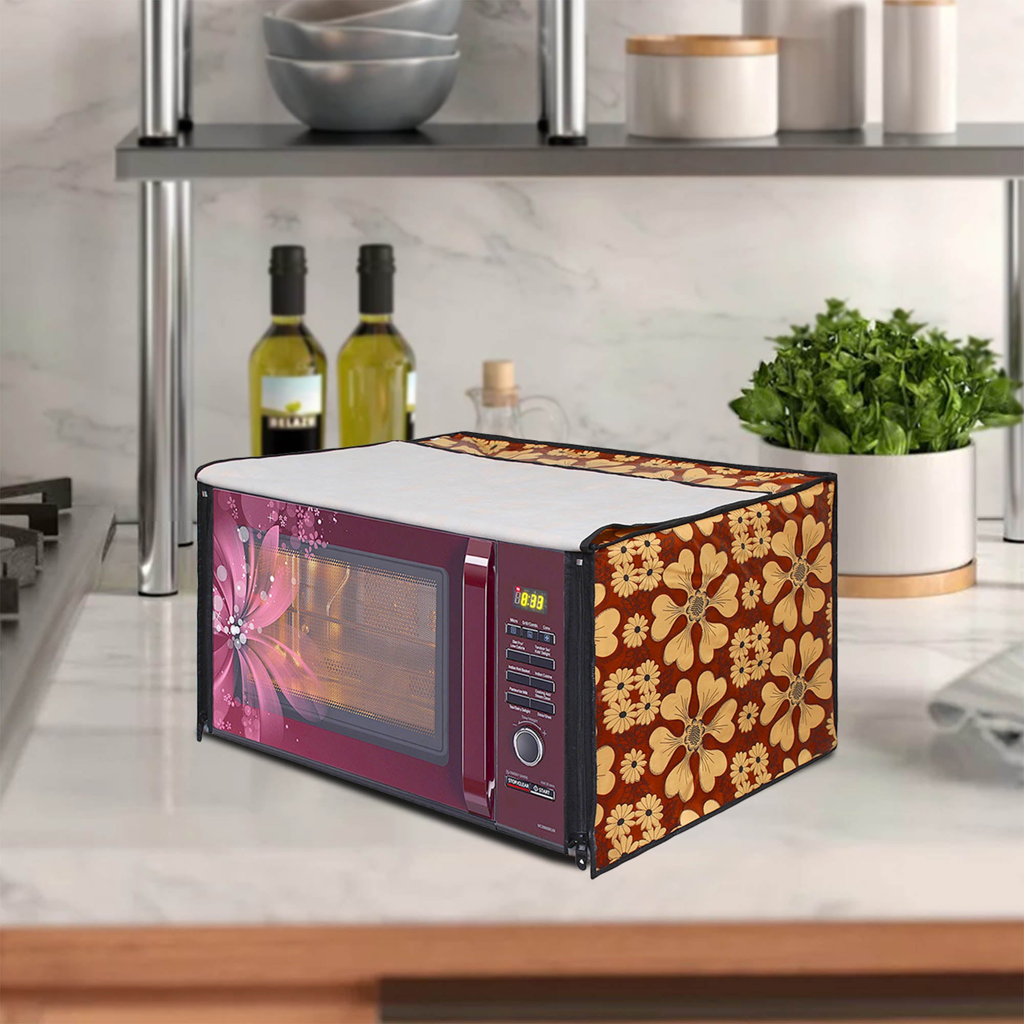 Microwave Oven Cover With Adjustable Front Zipper, SA62