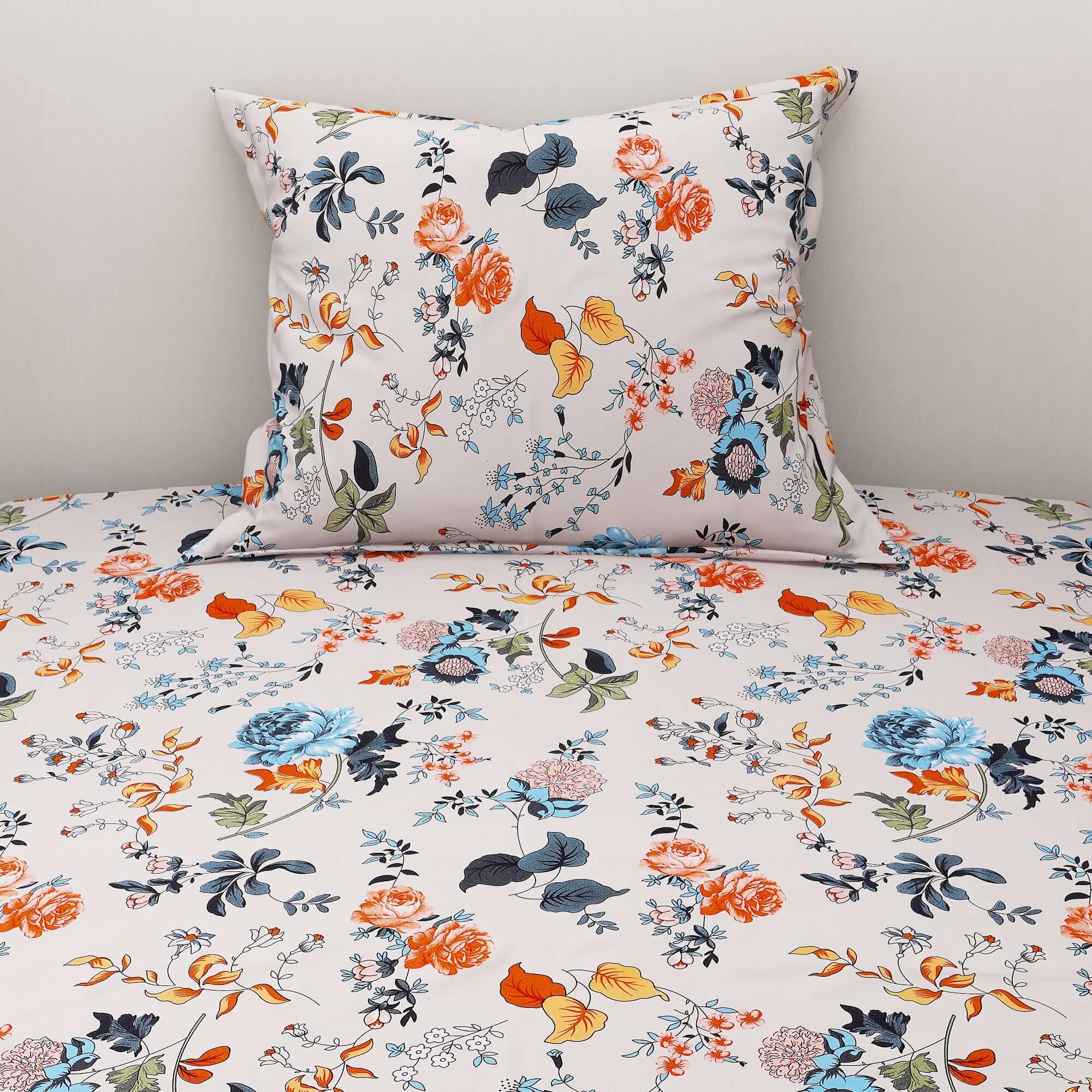 Printed Flower Design Bedsheet With Pillow Covers CHP28 | Dream Care