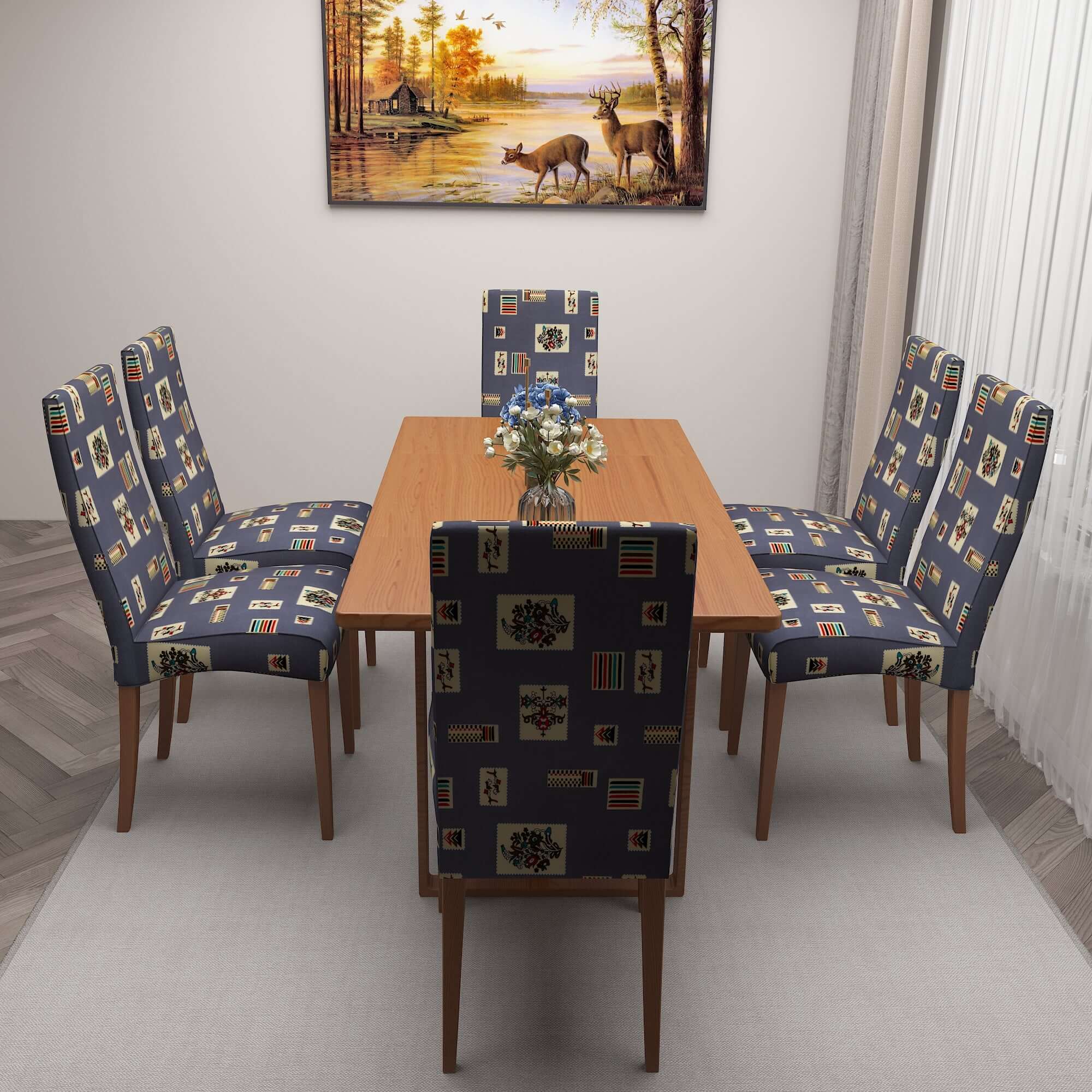 Polyester Spandex Stretchable Printed Chair Cover, MG30