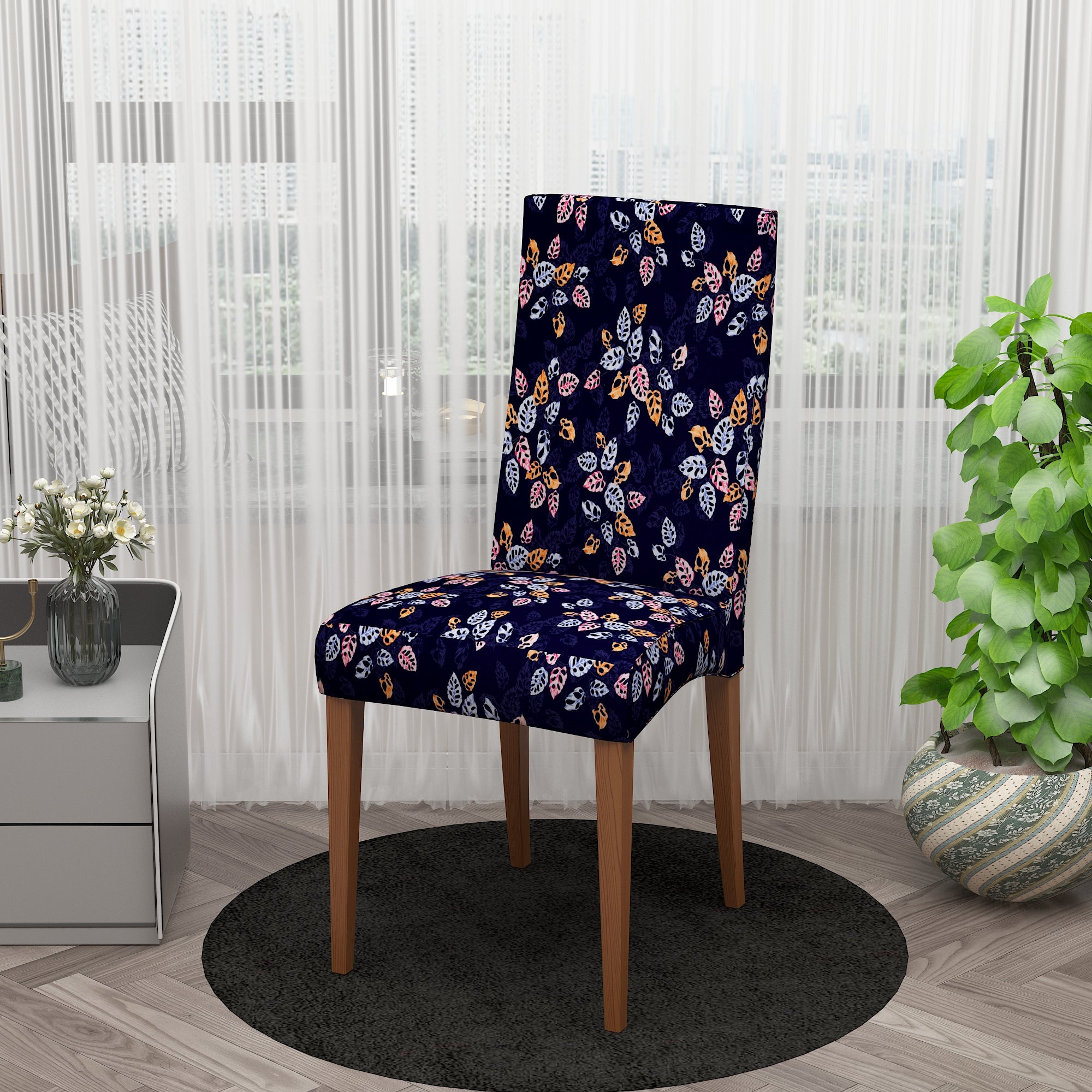 Polyester Spandex Stretchable Printed Chair Cover, MG01