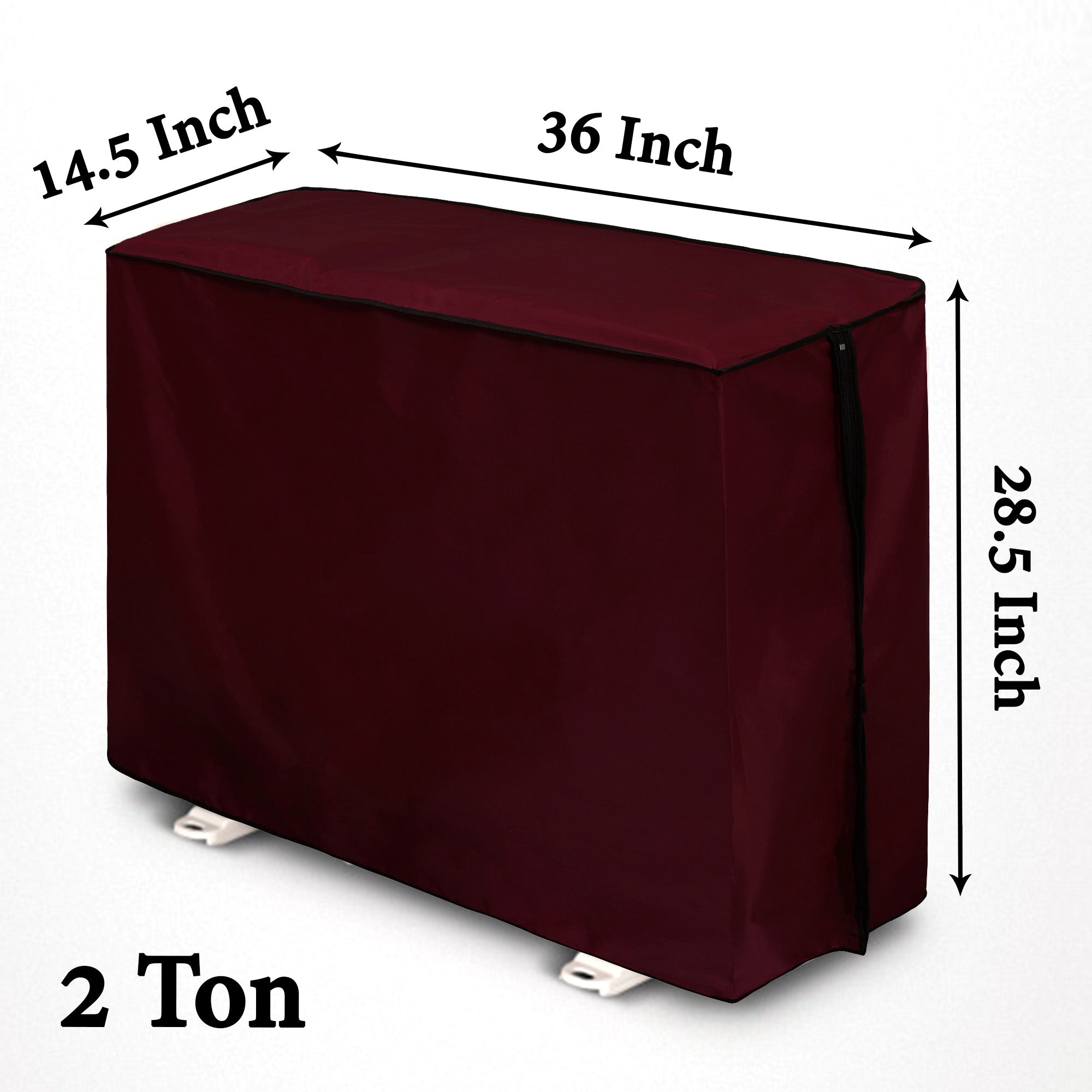 Waterproof and Dustproof Split Outdoor AC Cover, Maroon