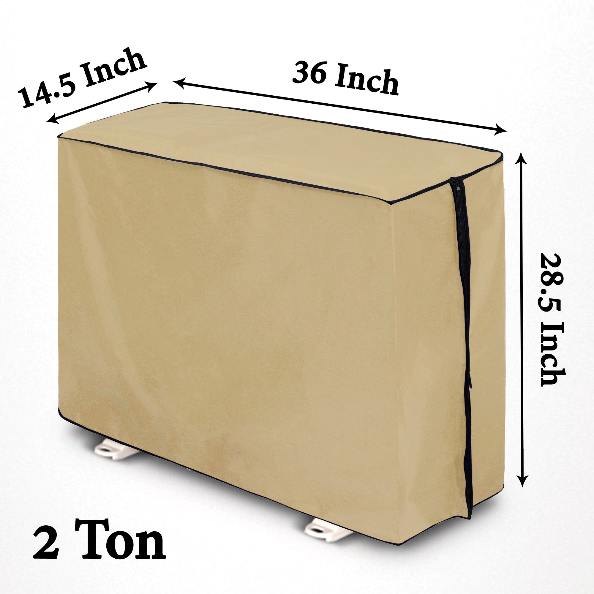 Waterproof and Dustproof Split Outdoor AC Cover, Beige