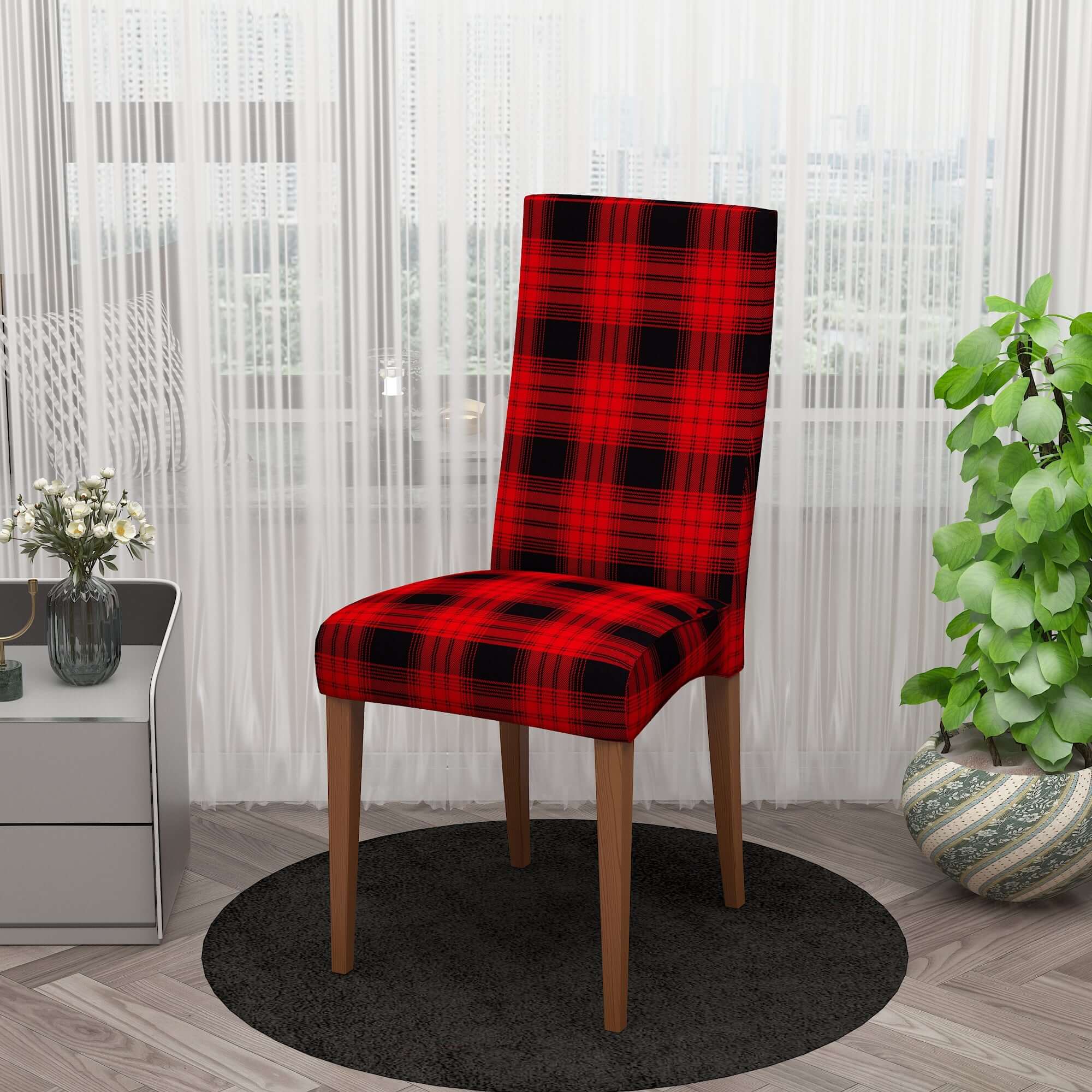 Polyester Spandex Stretchable Printed Chair Cover, MG09