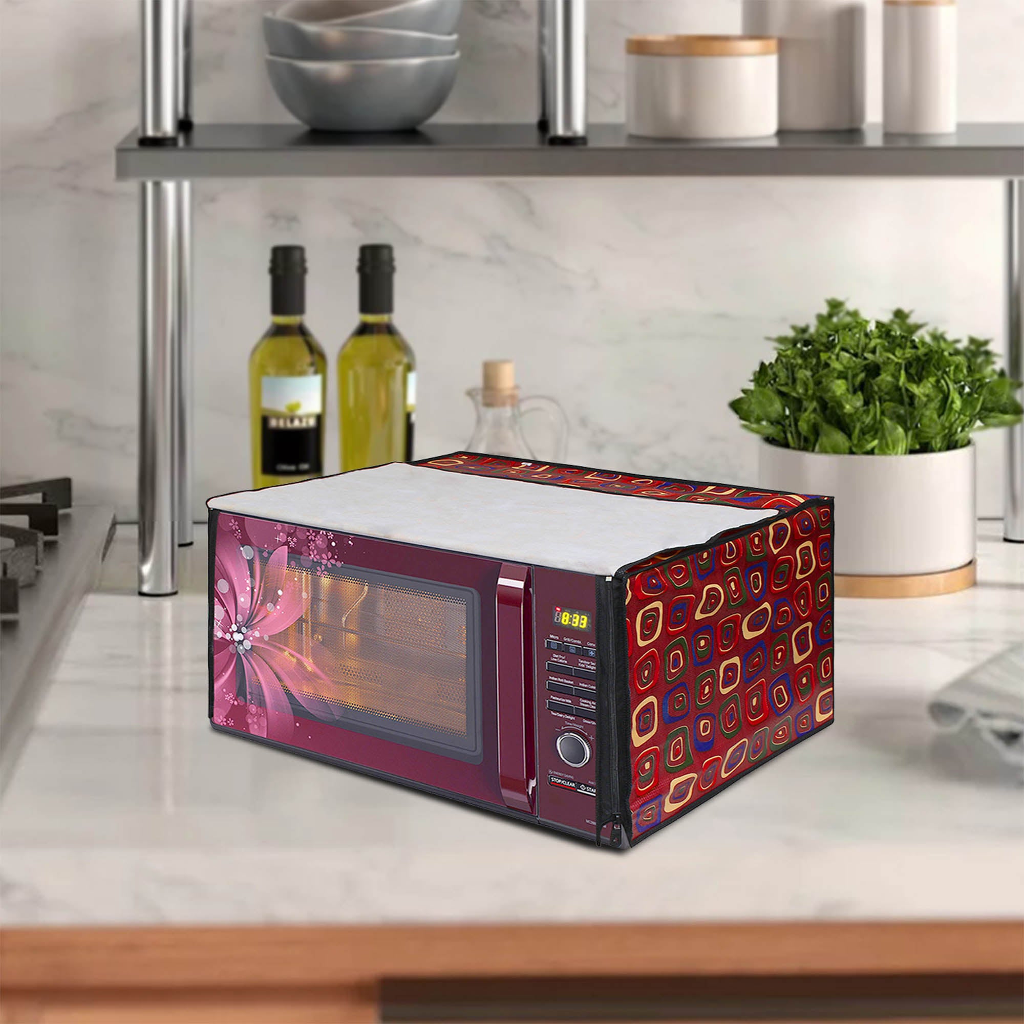 Microwave Oven Cover With Adjustable Front Zipper, SA72