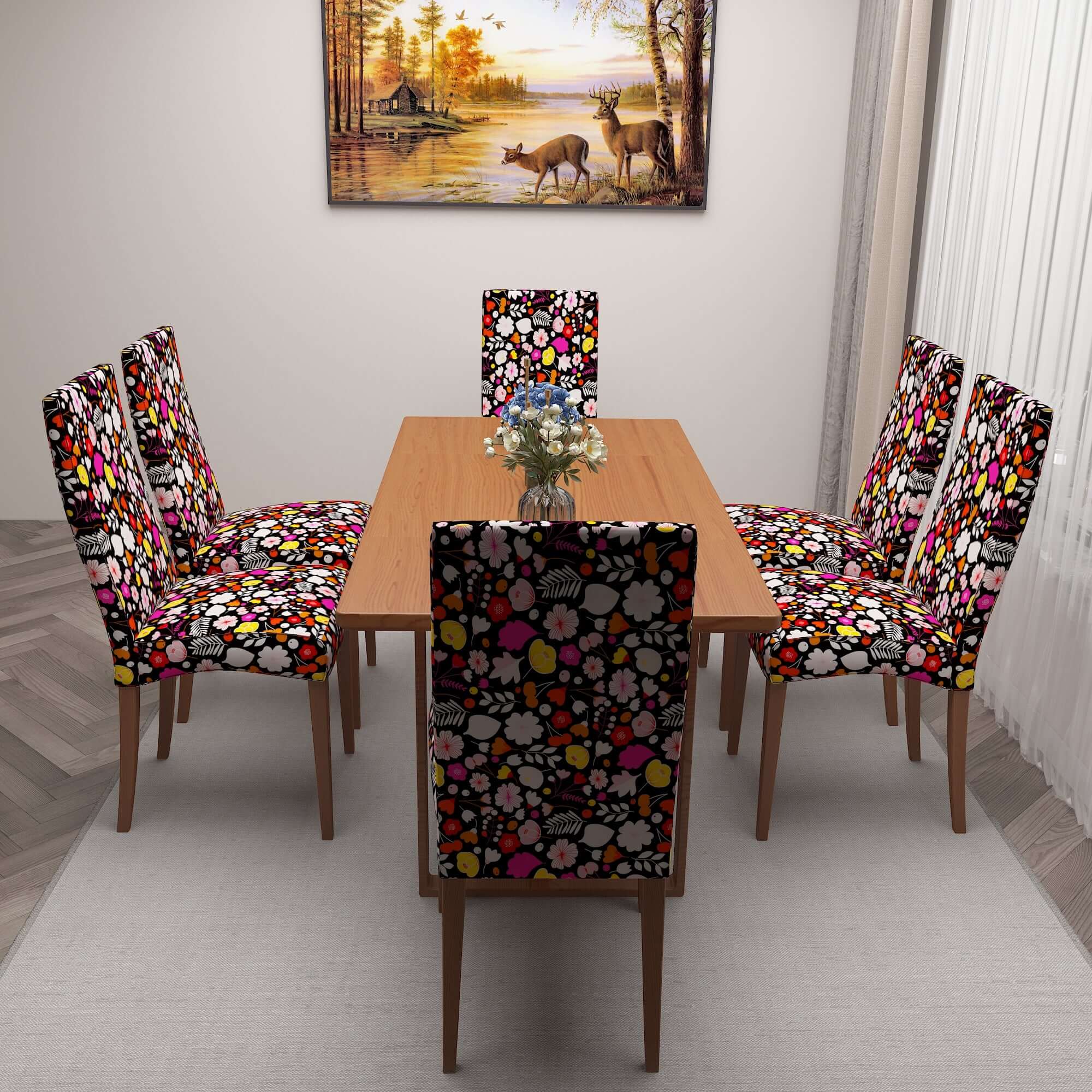 Polyester Spandex Stretchable Printed Chair Cover, MG04