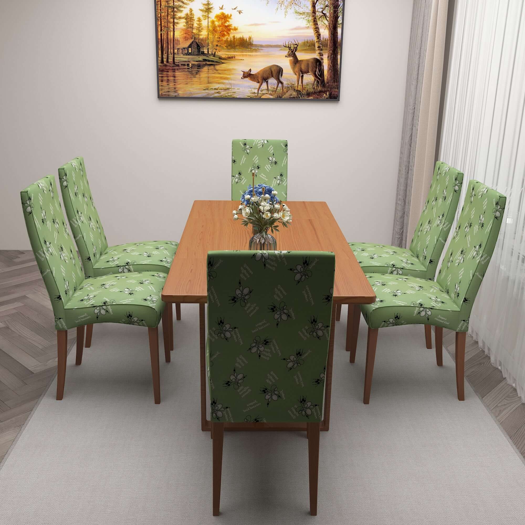 Polyester Spandex Stretchable Printed Chair Cover, MG36