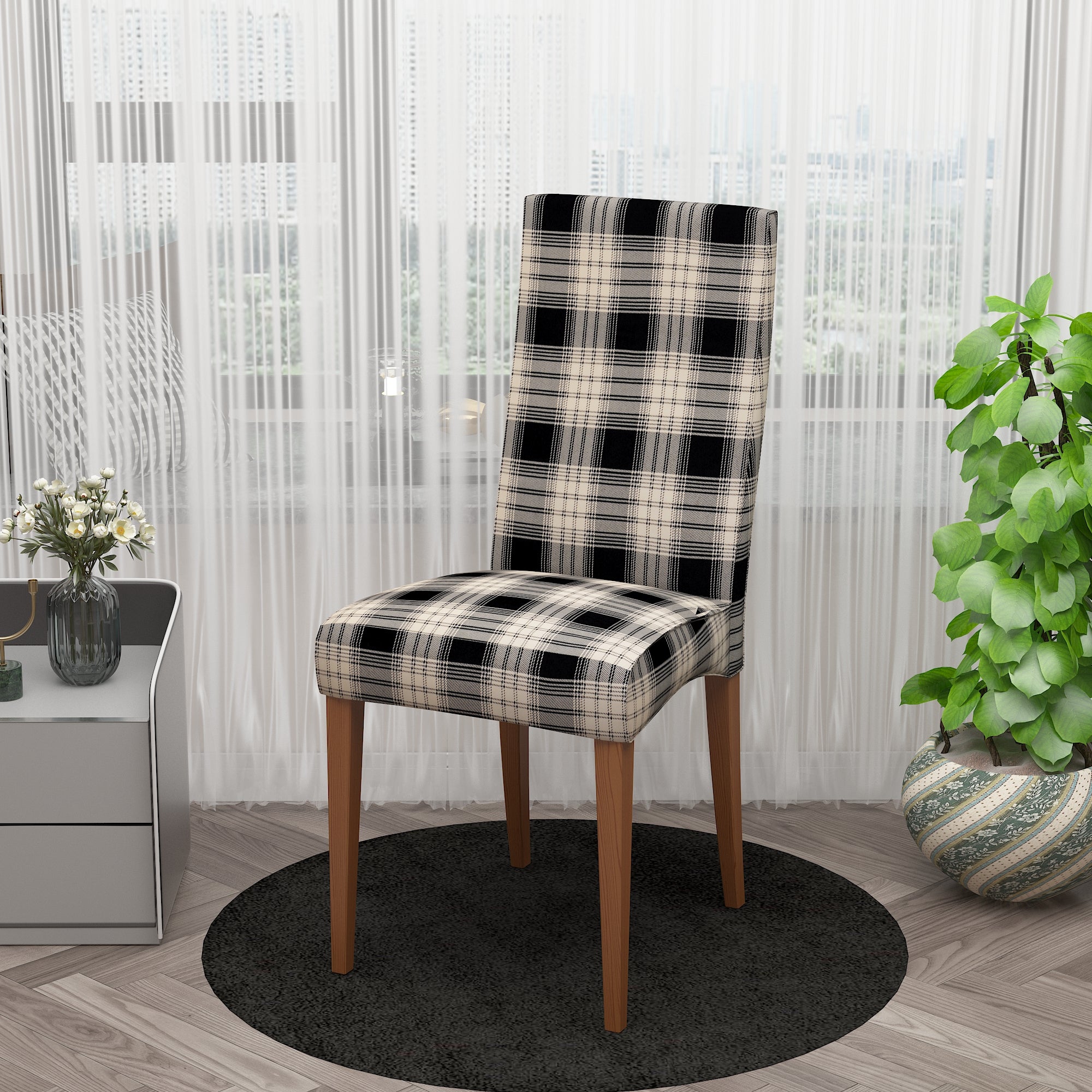 Polyester Spandex Stretchable Printed Chair Cover, MG07