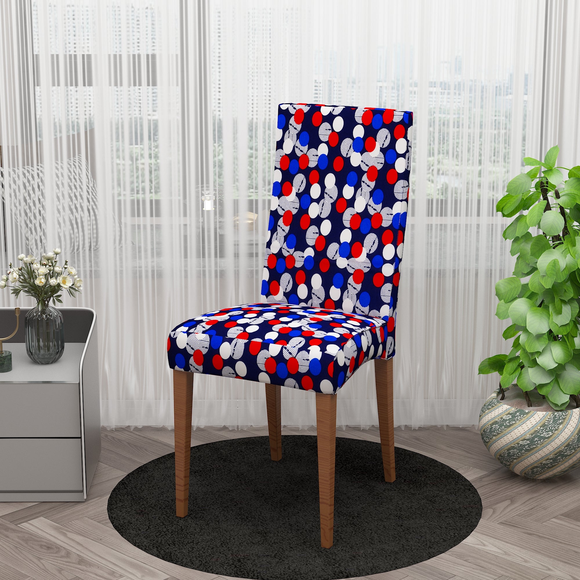 Polyester Spandex Stretchable Printed Chair Cover, MG20