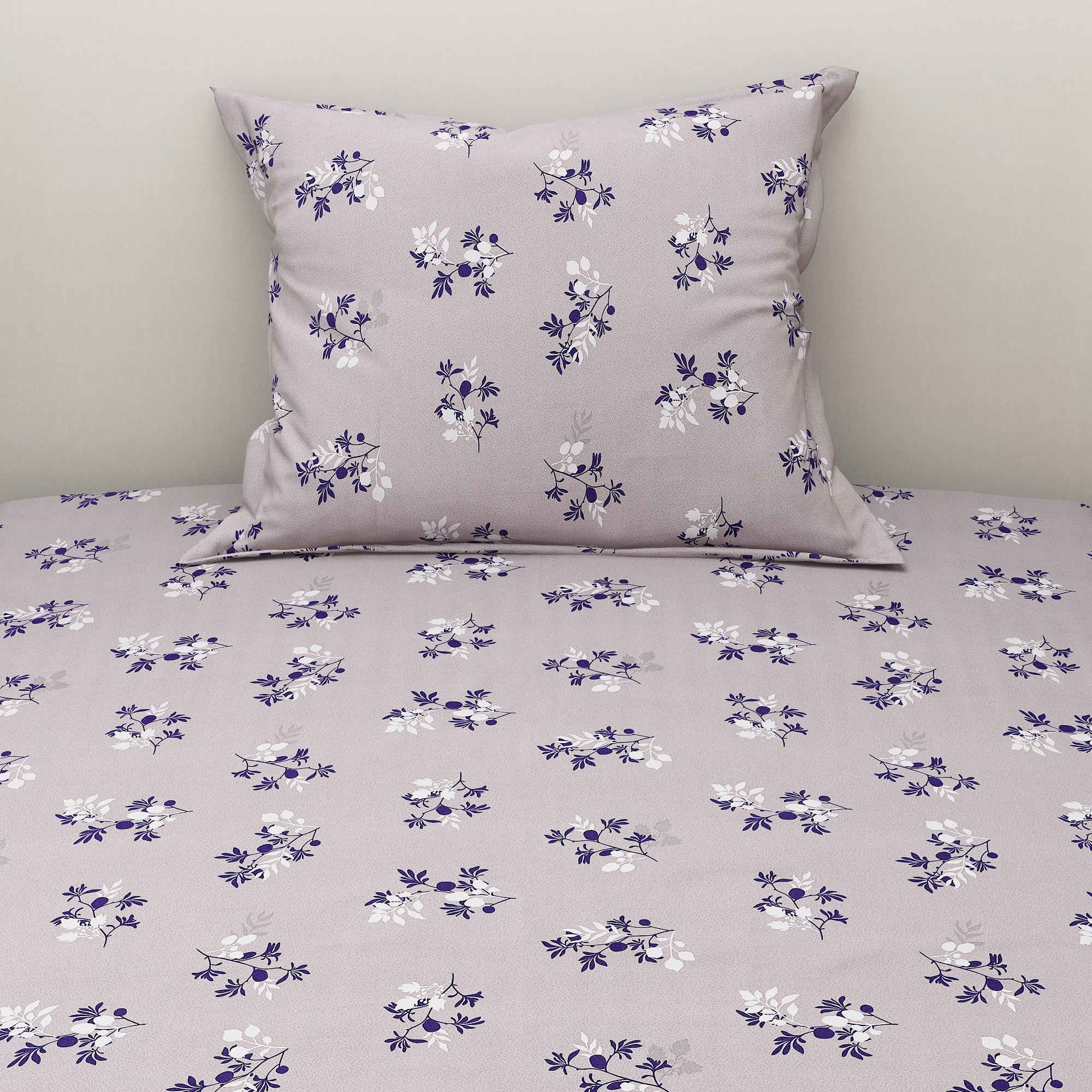 Colourful Printed Bedsheet Flower Design With Pillow Covers