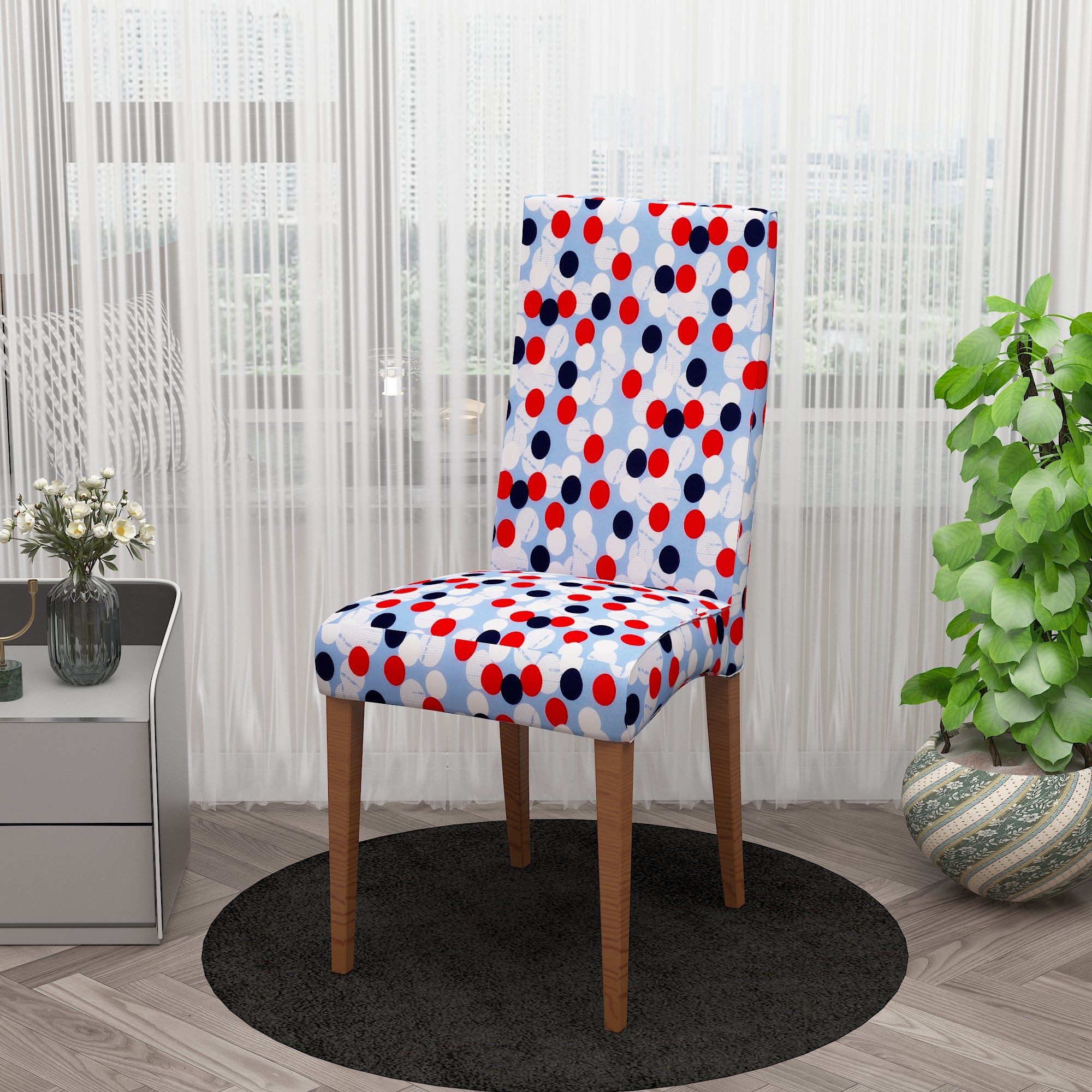 Polyester Spandex Stretchable Printed Chair Cover, MG21