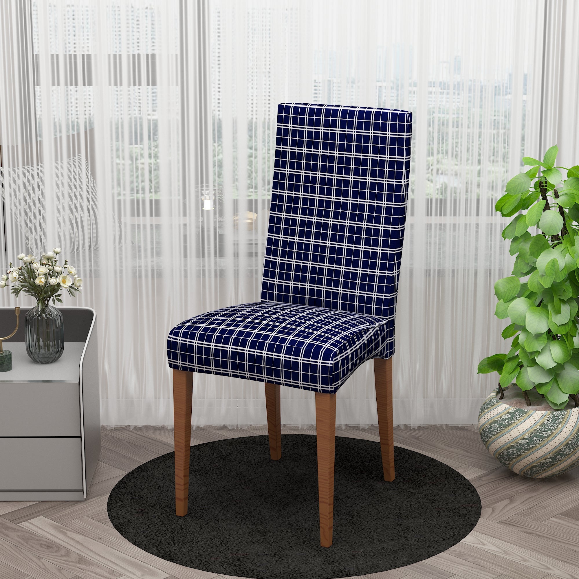 Polyester Spandex Stretchable Printed Chair Cover, MG14