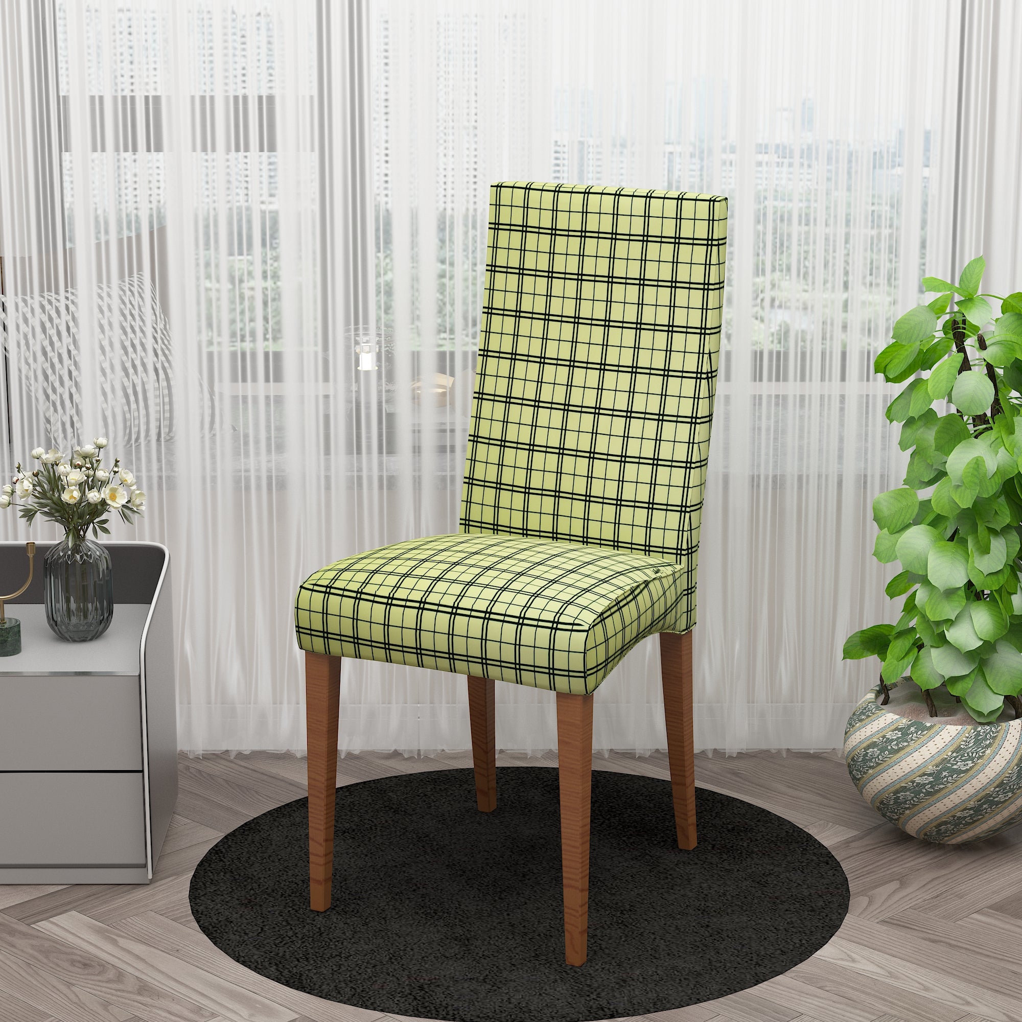 Polyester Spandex Stretchable Printed Chair Cover, MG15