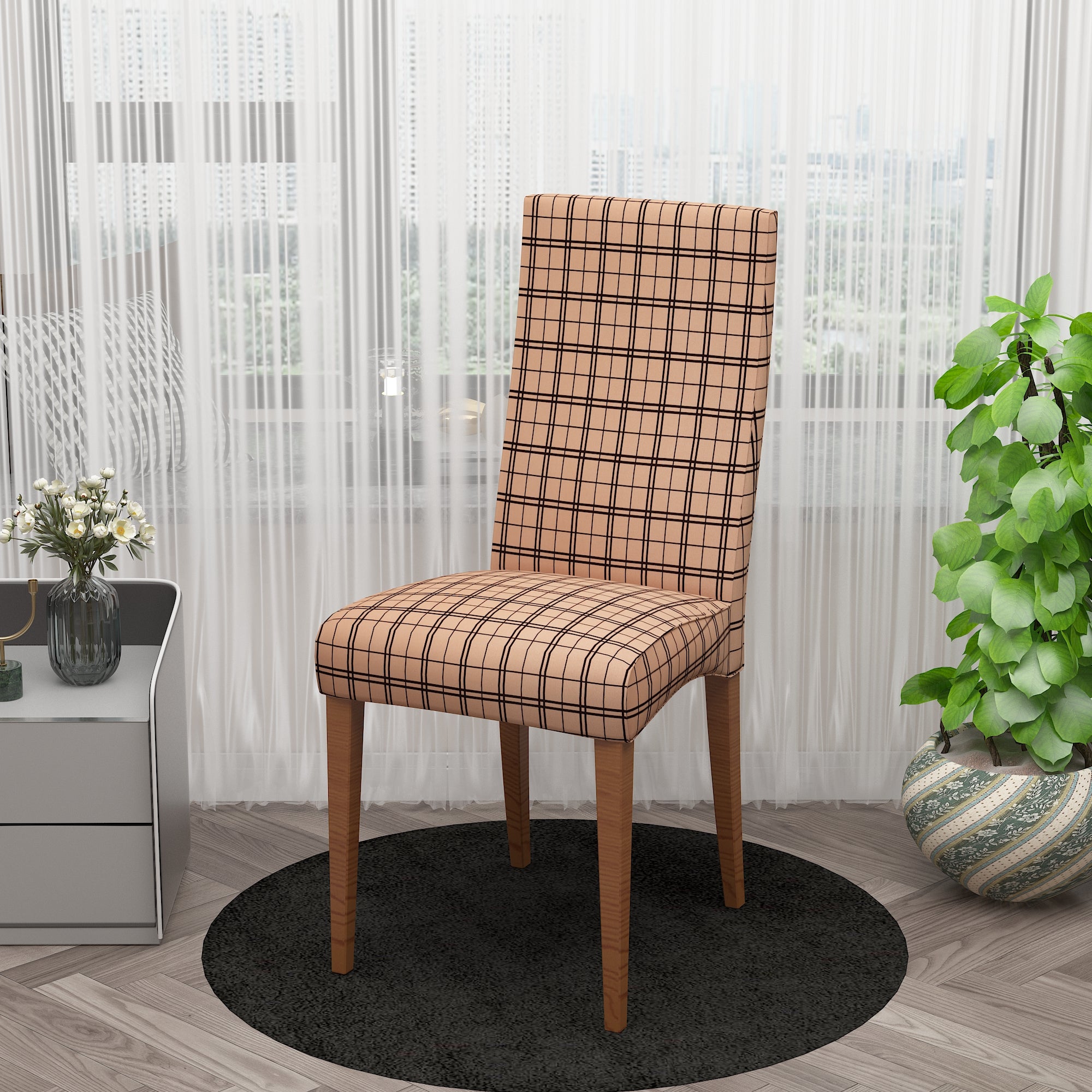 Polyester Spandex Stretchable Printed Chair Cover, MG13