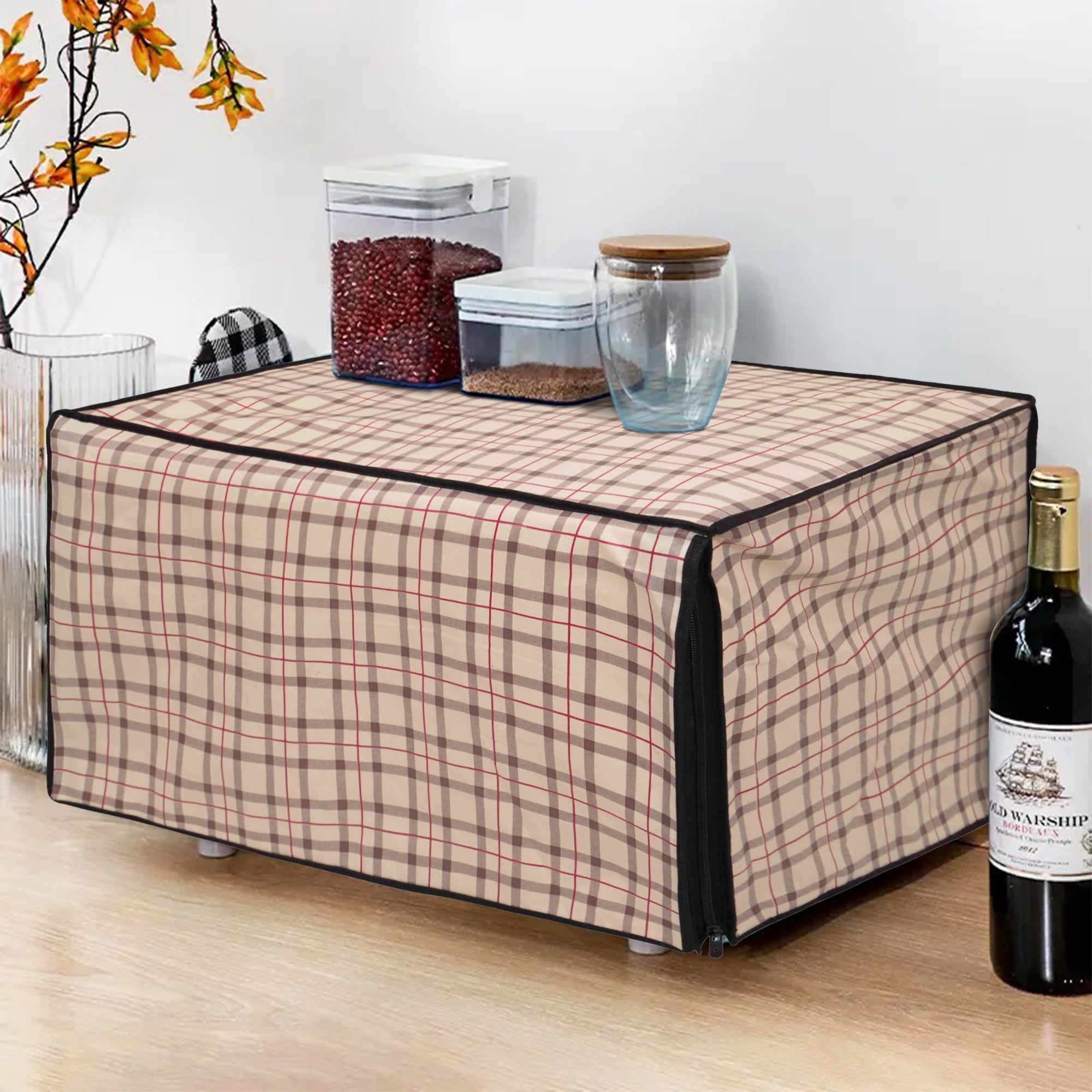 Microwave Oven Cover With Adjustable Front Zipper, CA03