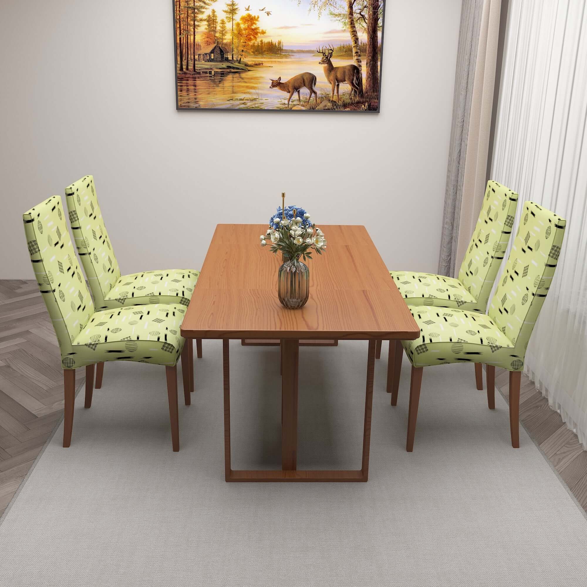 Polyester Spandex Stretchable Printed Chair Cover, MG44
