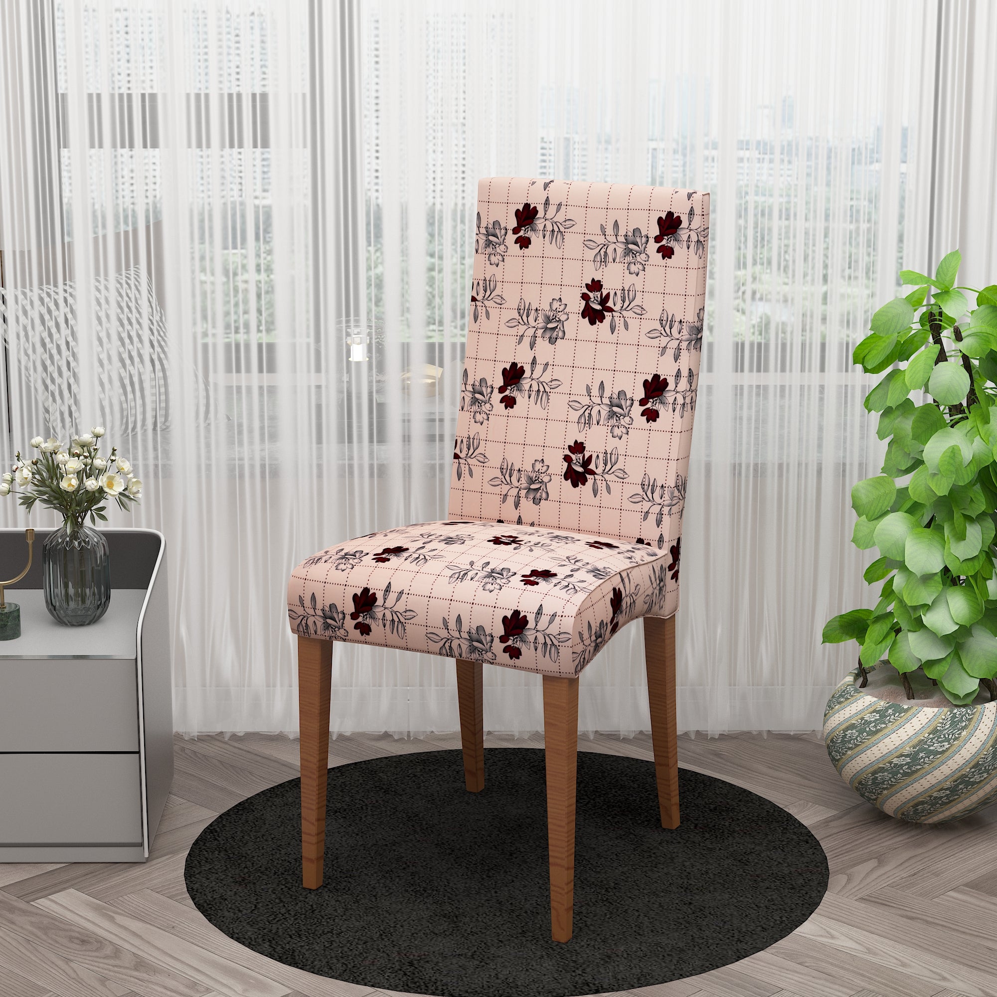Polyester Spandex Stretchable Printed Chair Cover, MG25