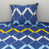 Colourful Printed Bedsheet Cross Design With Pillow Covers