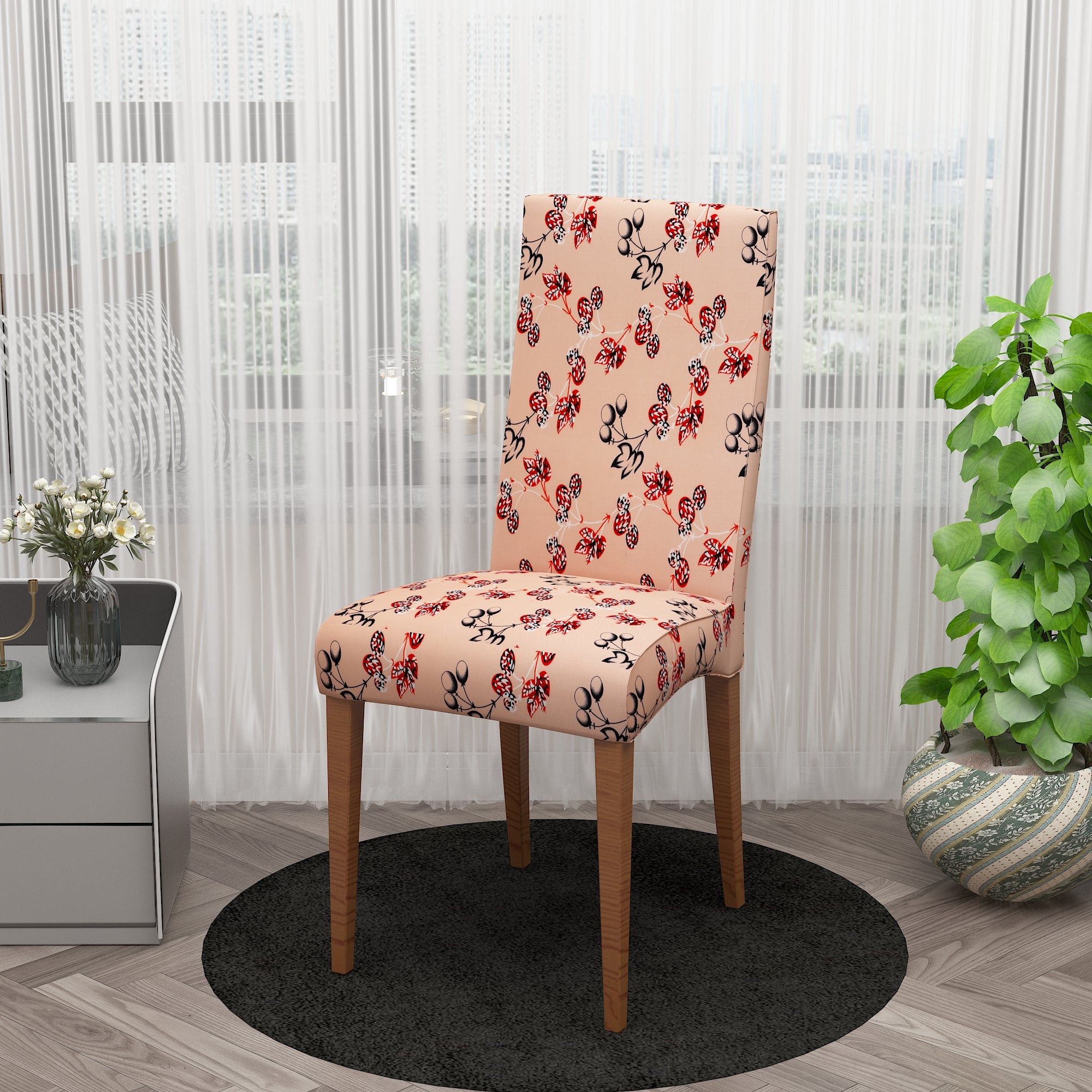 Polyester Spandex Stretchable Printed Chair Cover, MG41