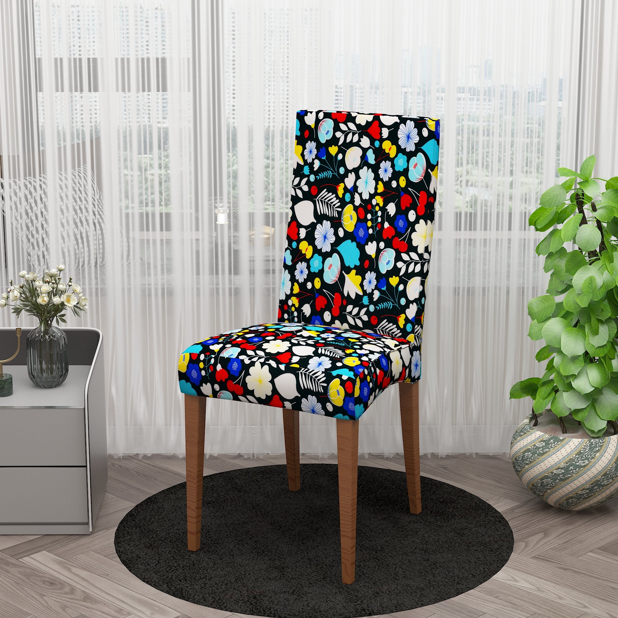 Polyester Spandex Stretchable Printed Chair Cover, MG05
