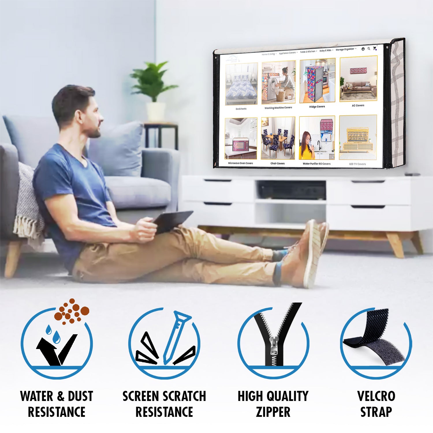 Waterproof Dustproof PVC LED TV Cover, CA08