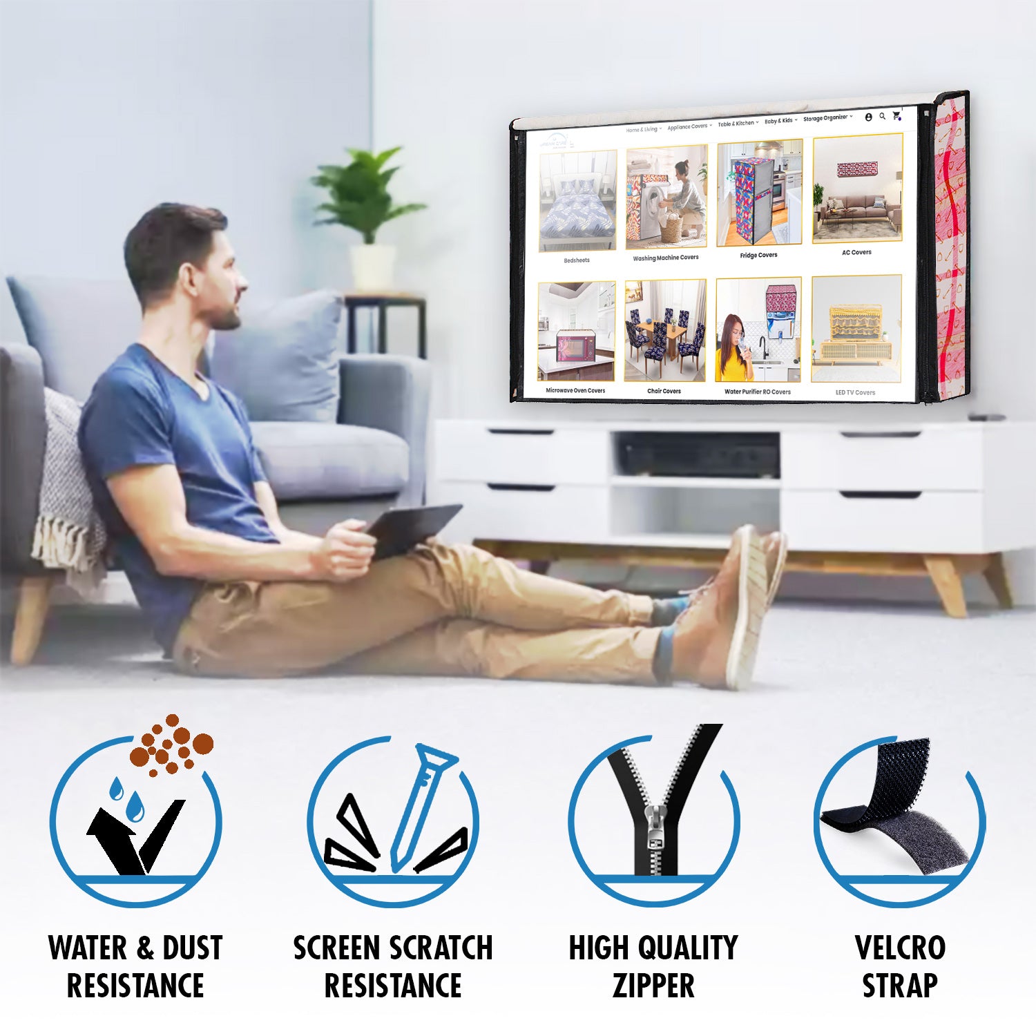 Waterproof Dustproof PVC LED TV Cover, CA09