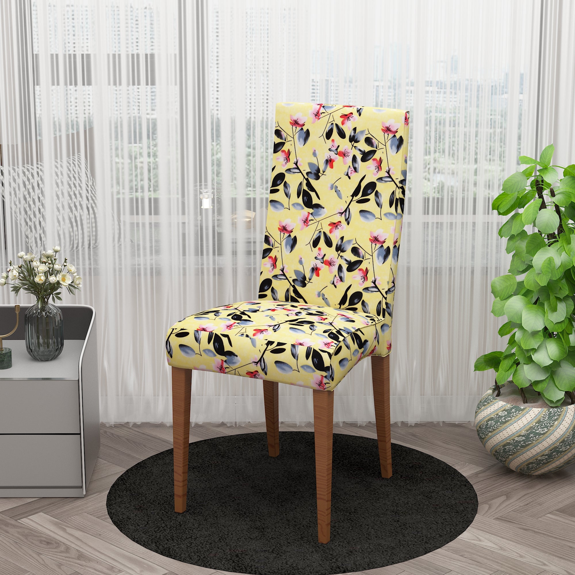 Polyester Spandex Stretchable Printed Chair Cover, MG10