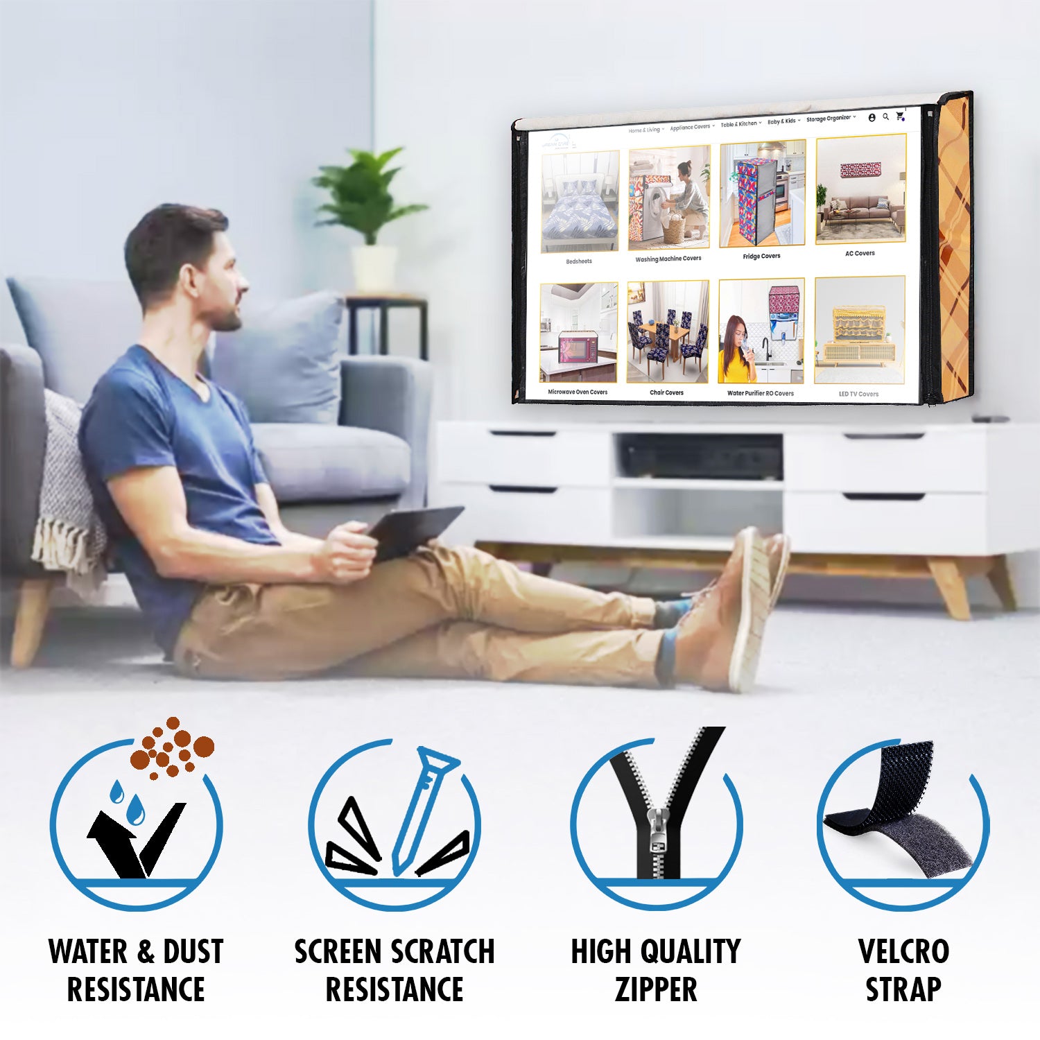 Waterproof Dustproof PVC LED TV Cover, CA02