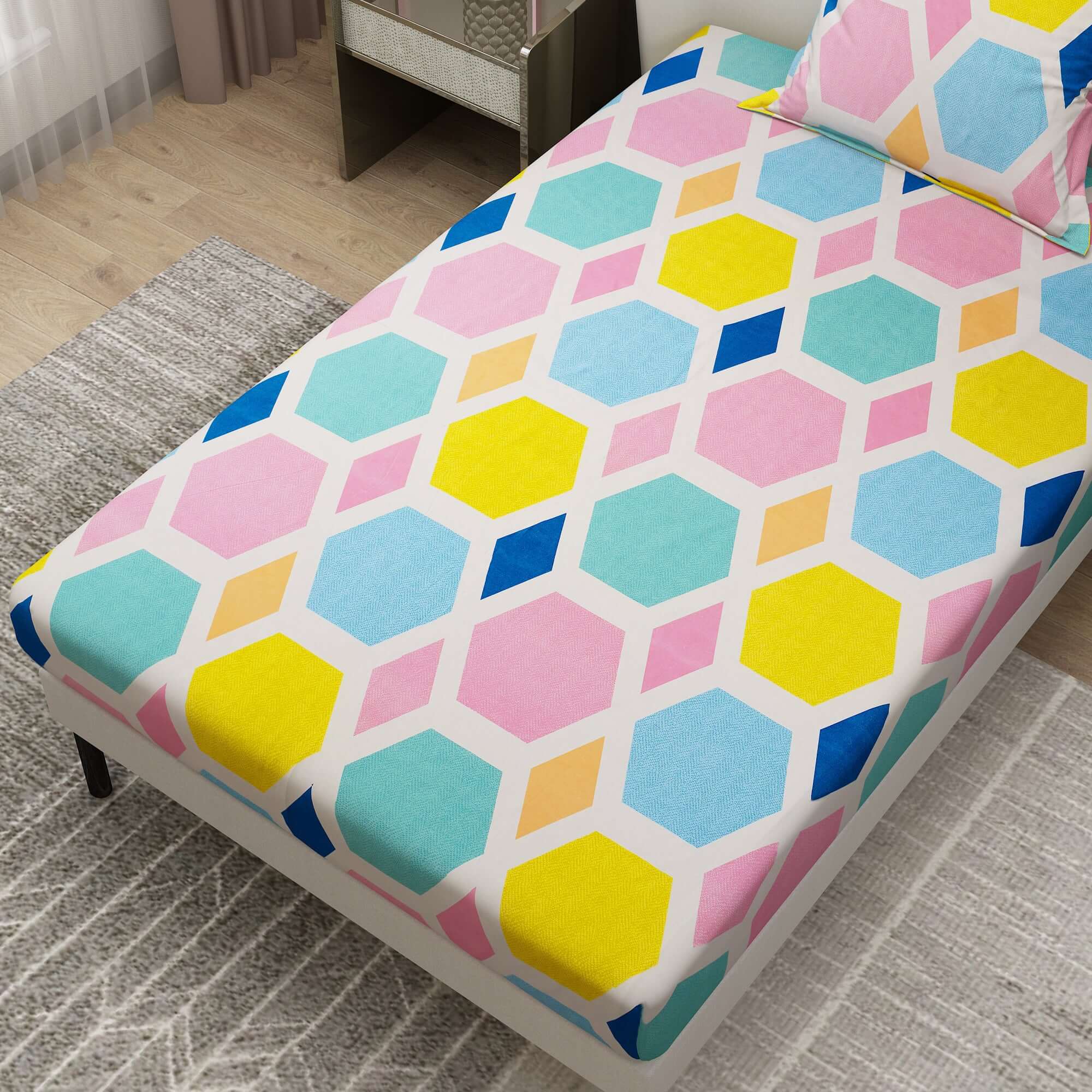 Printed Bedsheet With Pillow Cover VVP01