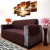 Load image into Gallery viewer, Dust Protective Quilted Fabric Reversible Sofa Seat Cover, Beige &amp; Coffee