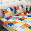 Load image into Gallery viewer, Colourful Printed Bedsheet Square Design With Pillow Covers
