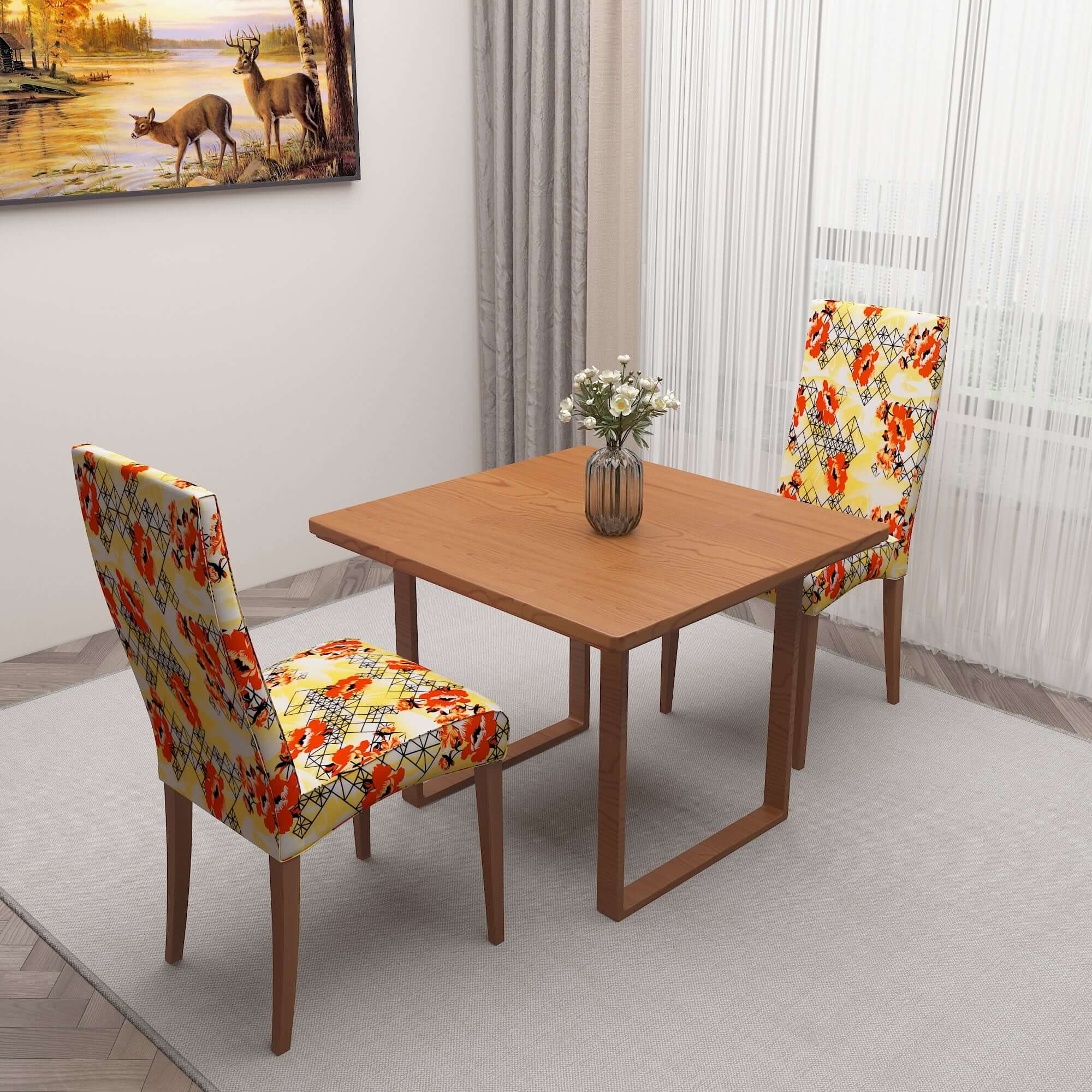 Polyester Spandex Stretchable Printed Chair Cover, MG33